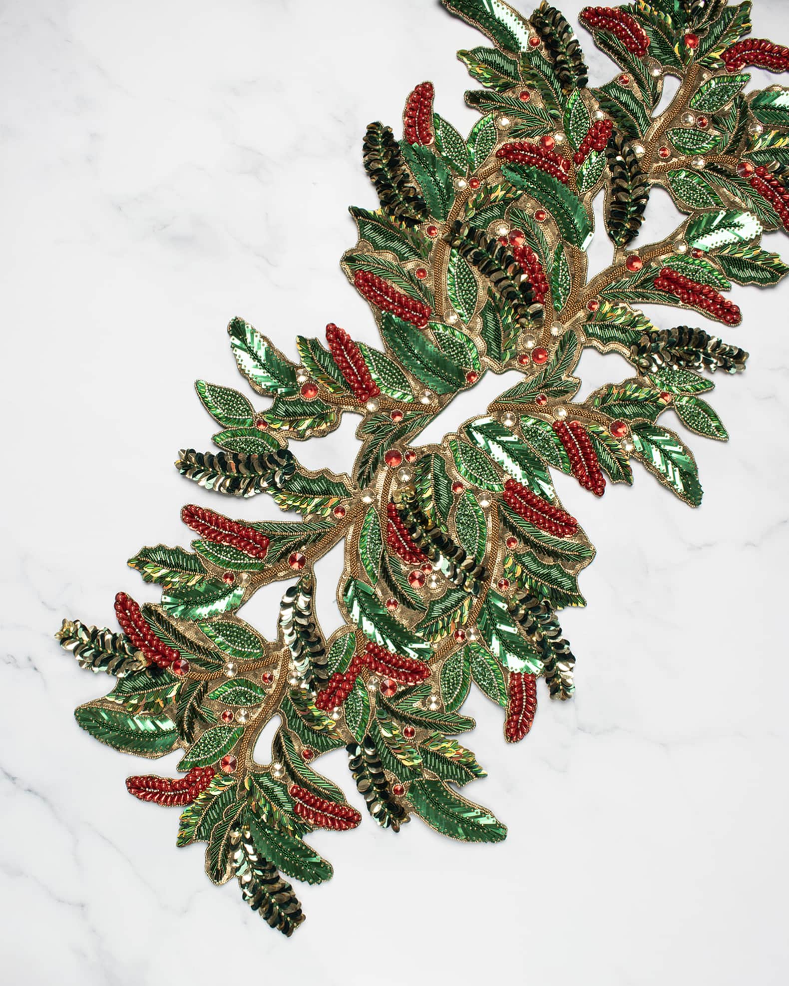 Kim Seybert Holly and Sprig Table Runner Horchow