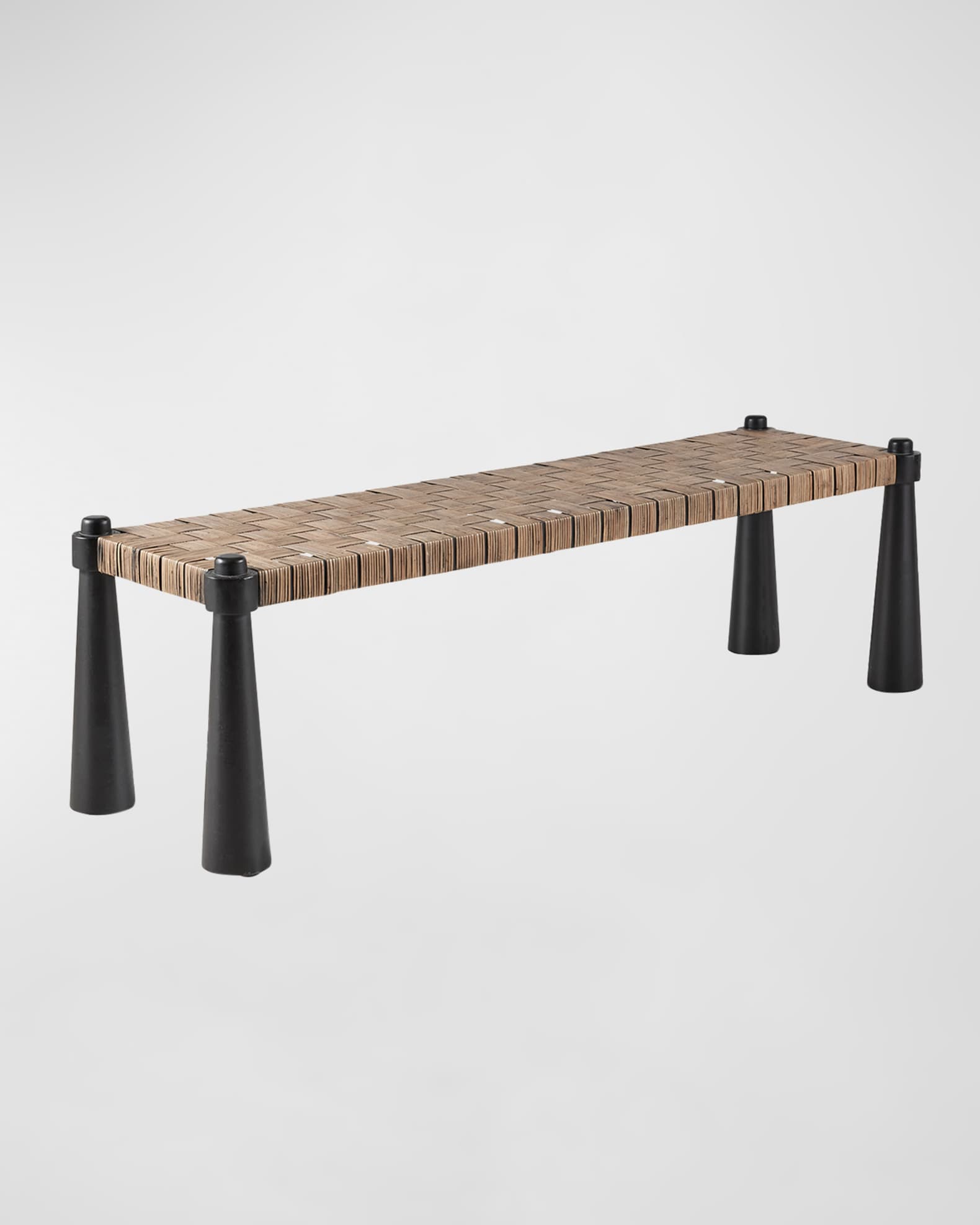 Arteriors Solange Rattan Bench, 58.5"