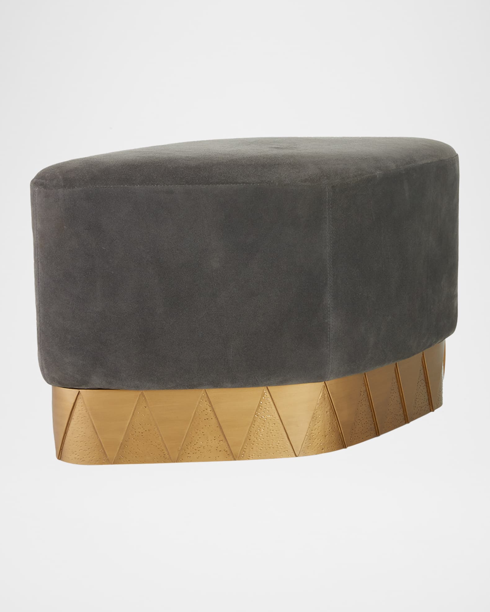 Arteriors Duvall Suede Ottoman