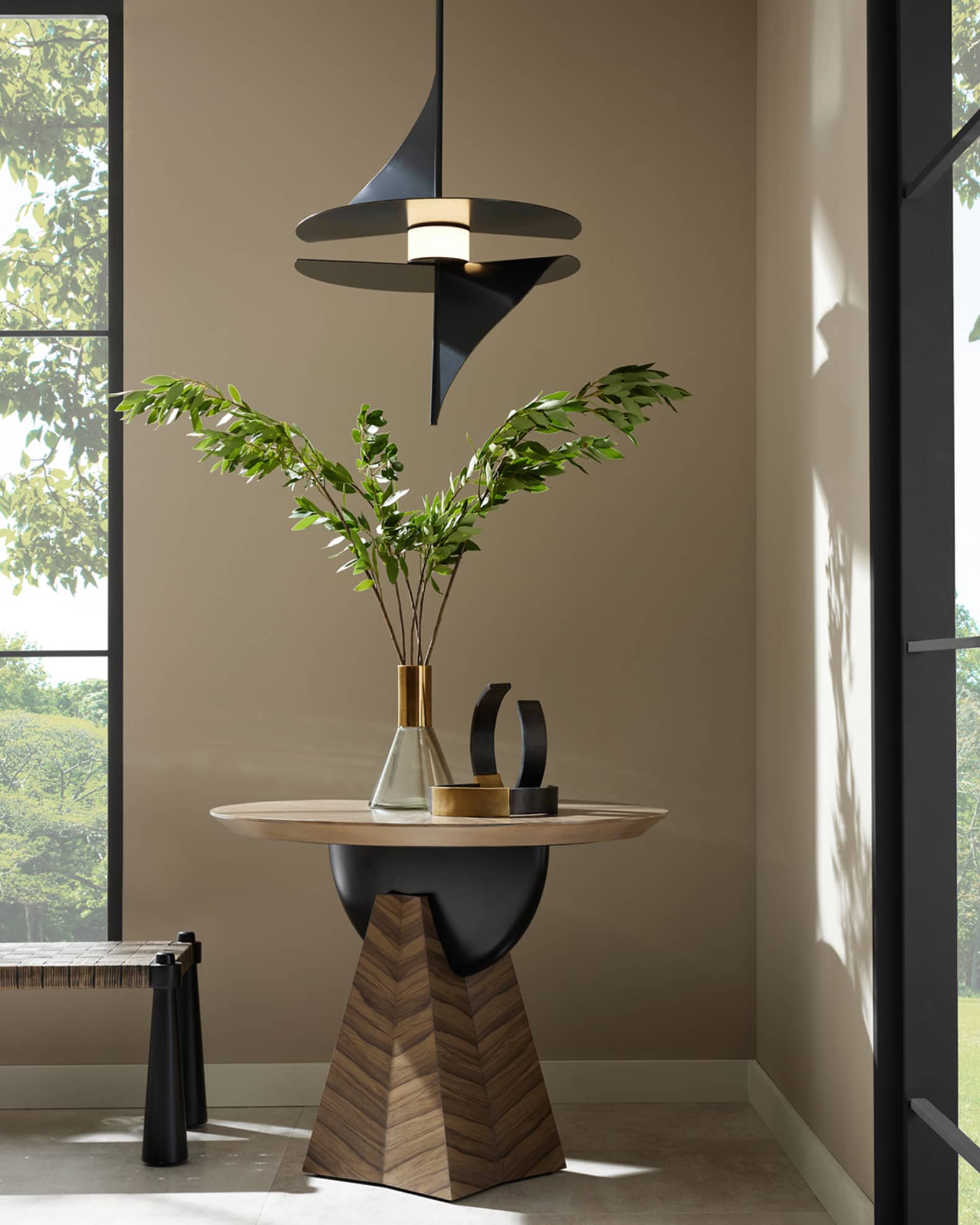 Arteriors Dorette Oval Entry Table, 42" | Horchow