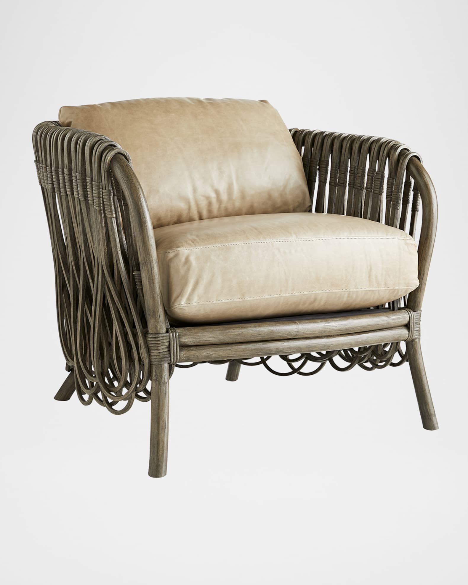 Arteriors Strata Leather Lounge Chair