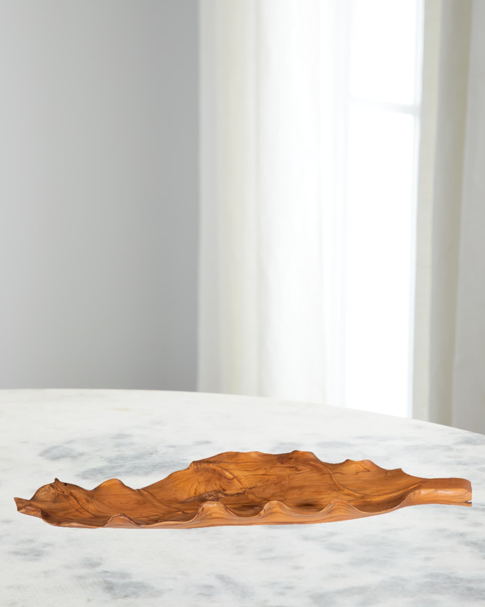 Phillips Collection Teak Wood Leaf Bowl Horchow