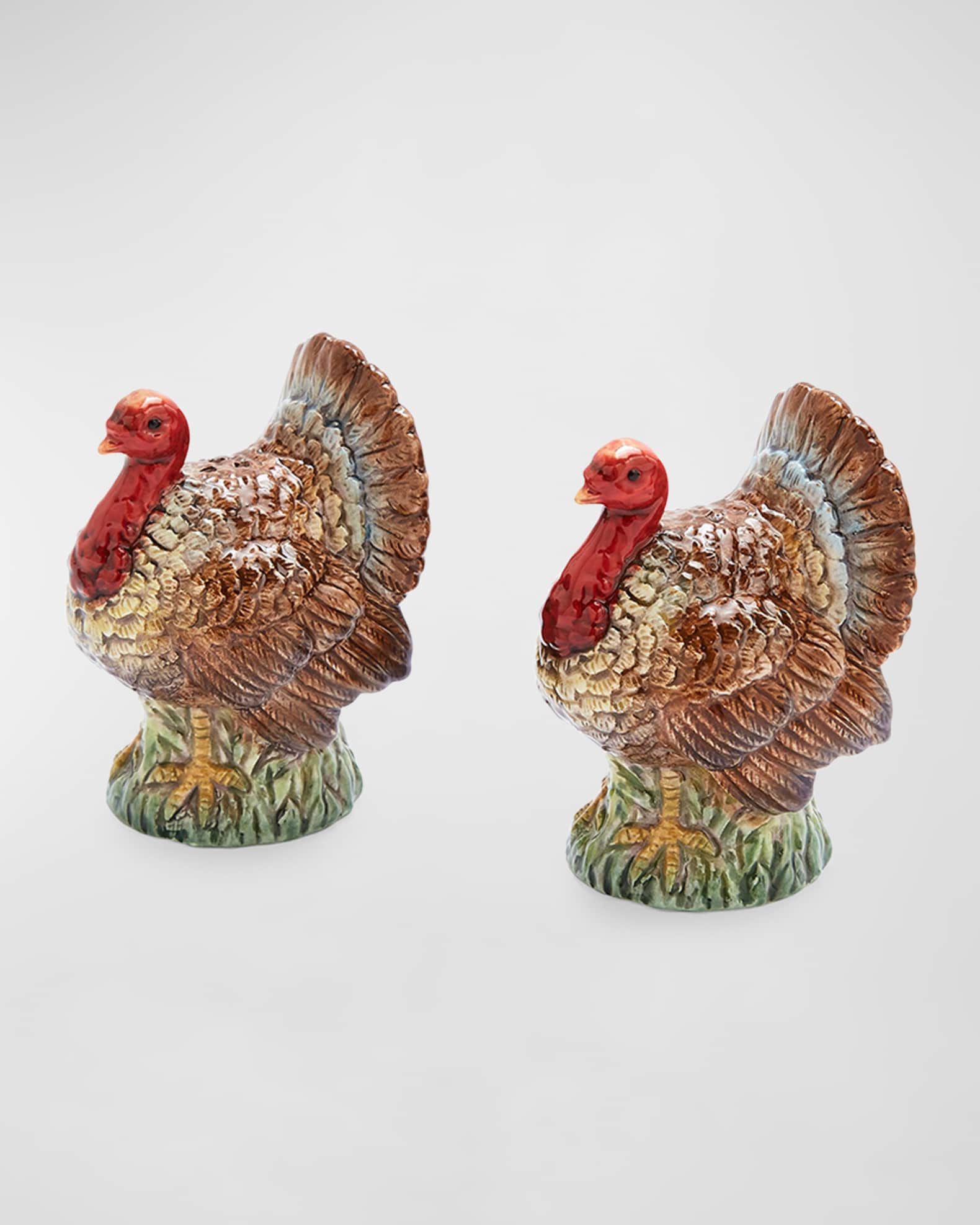 Spode Woodland Figural Turkey Salt & Pepper Set