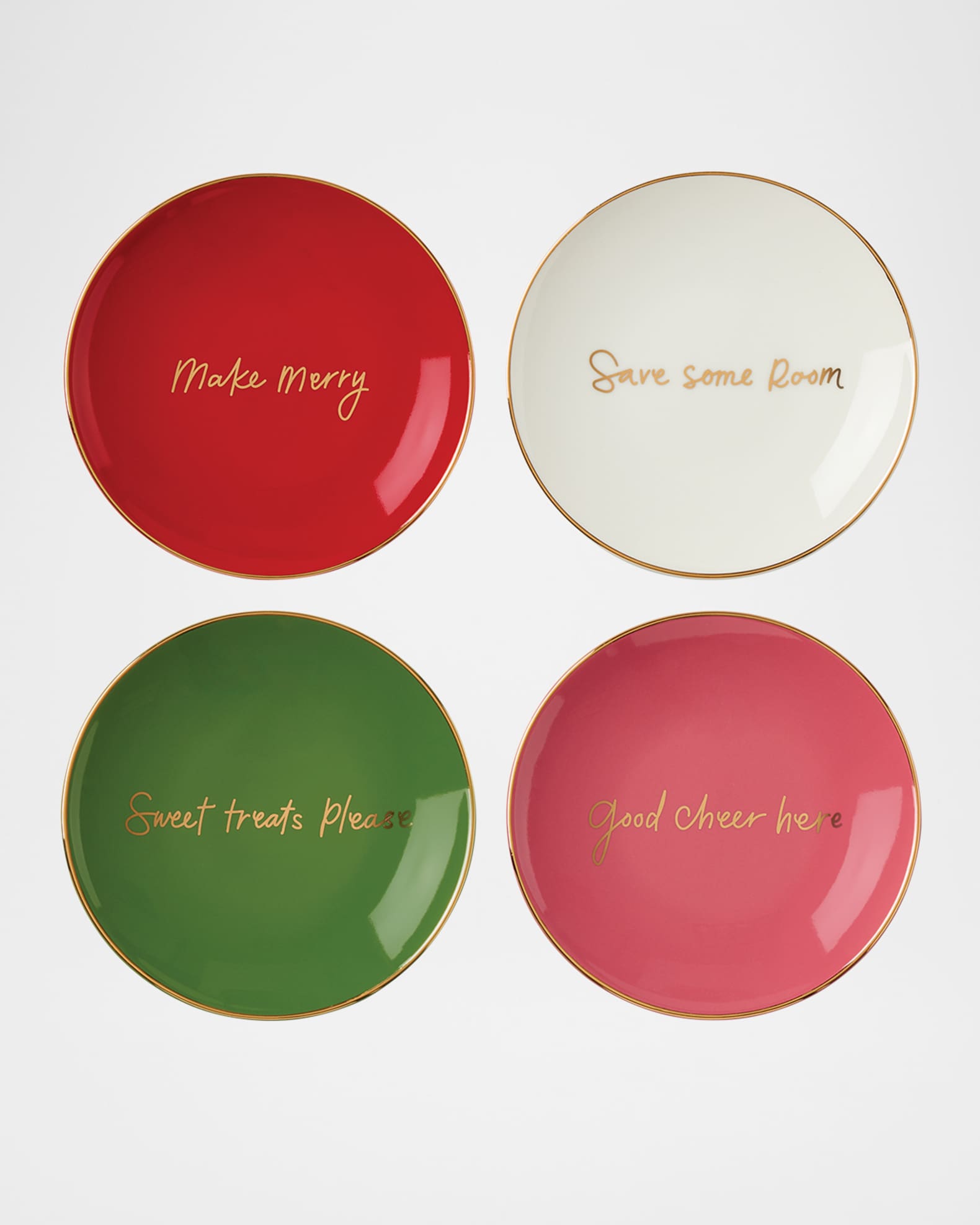 kate spade new york be jolly 4 piece tidbit plates Horchow