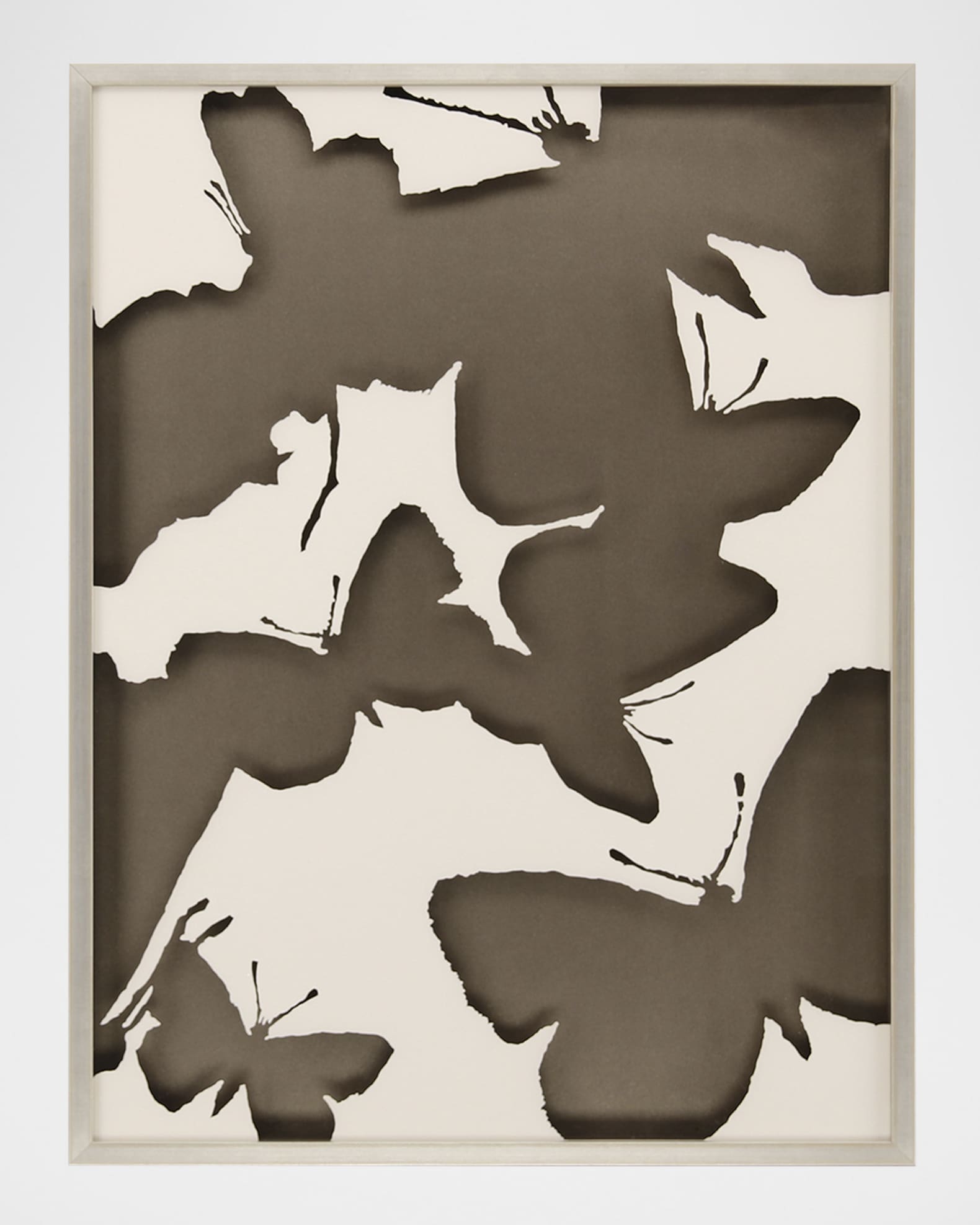 "Monochrome Flutter I" Shadowbox Wall Art Horchow