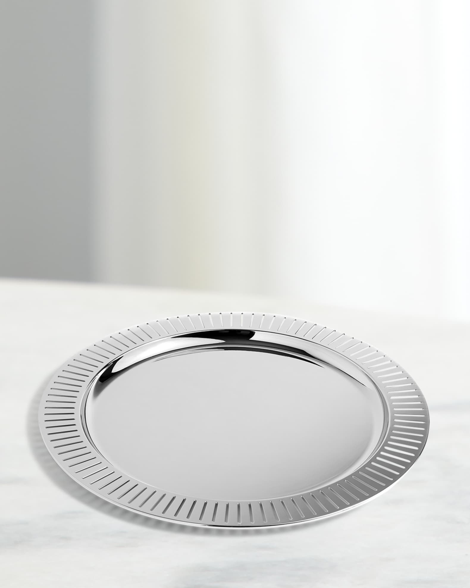 ANNA New York Striations Round Serving Tray, 15.25"