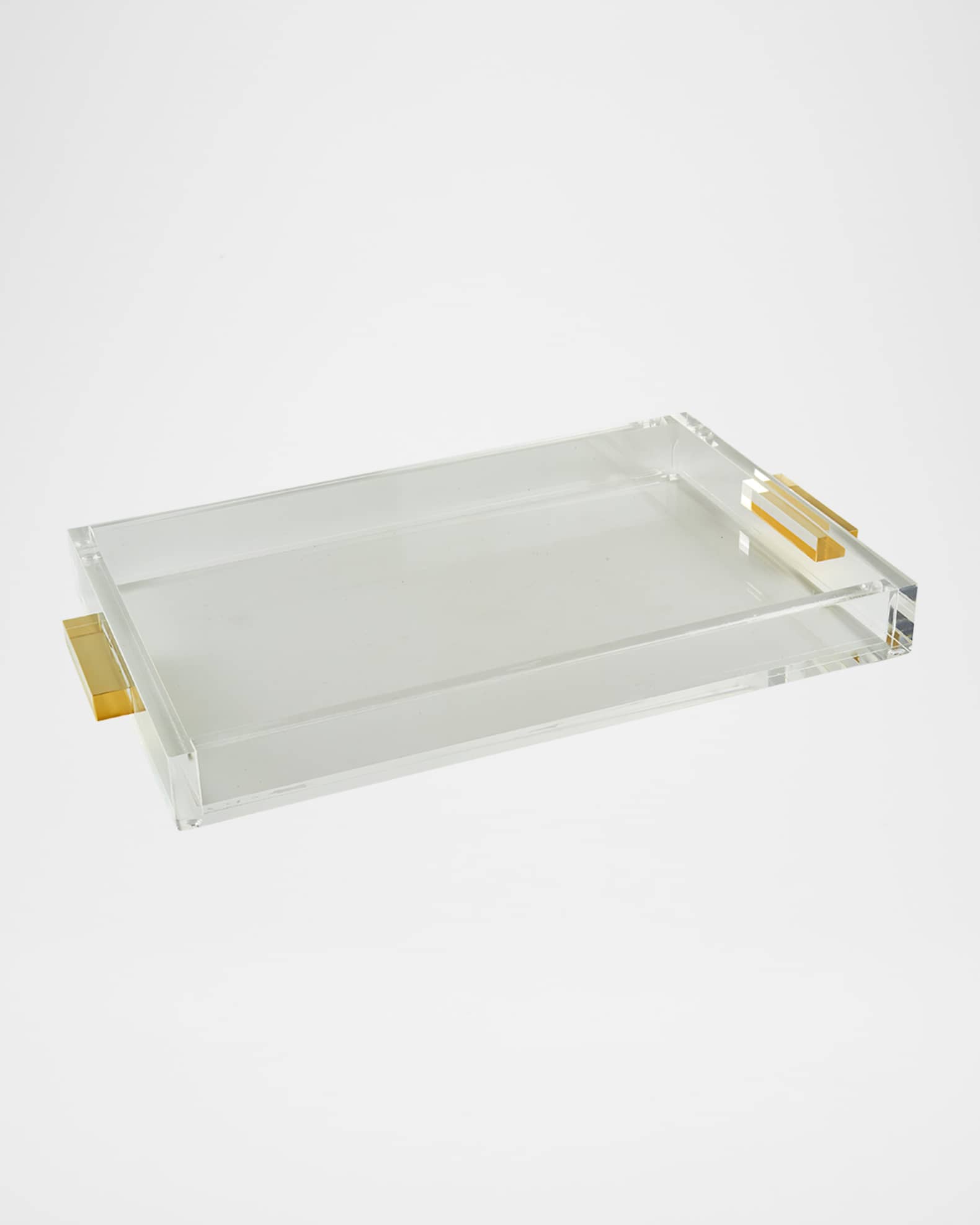 Tizo Clear Lucite Tray with Handles