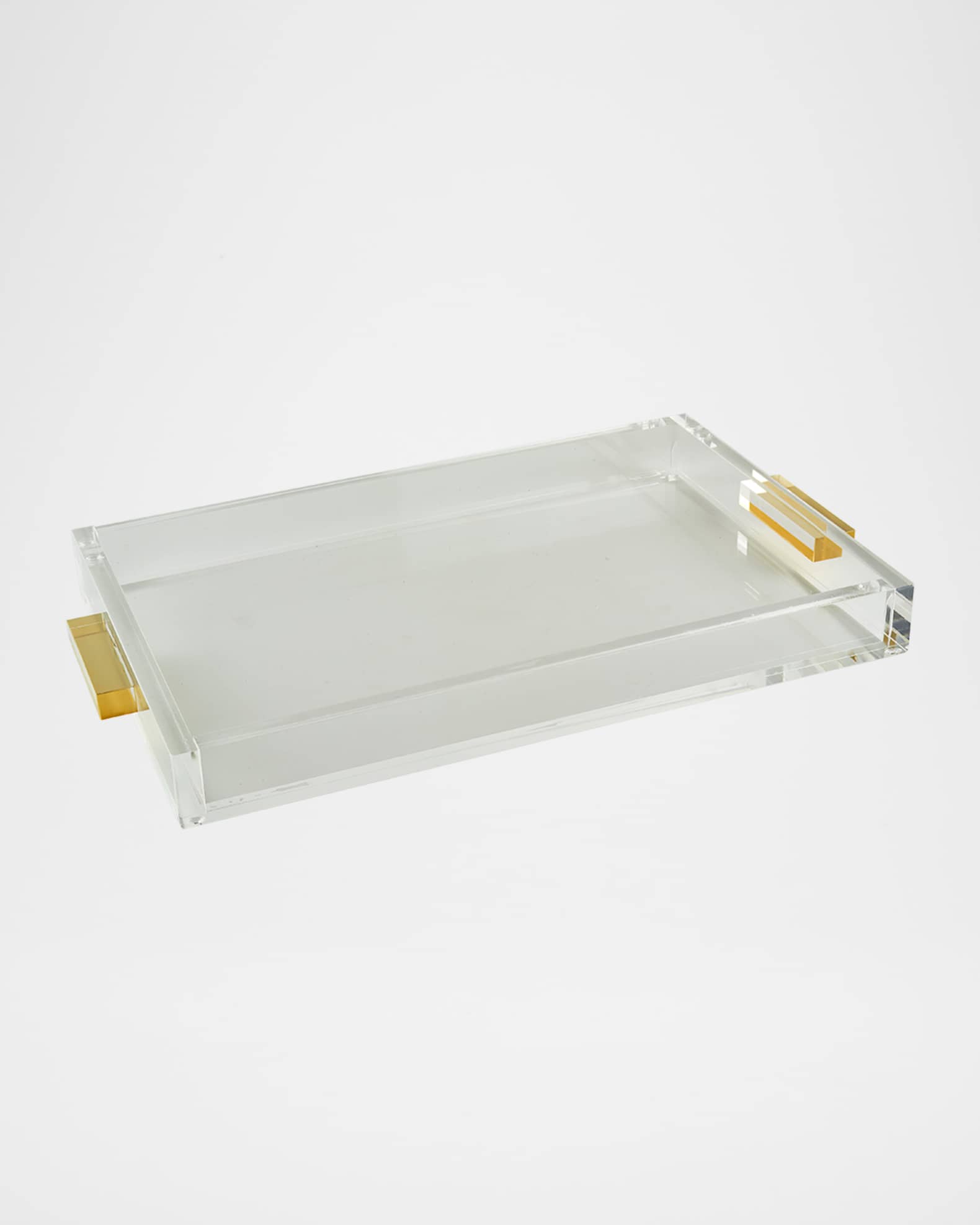 Tizo Clear Lucite Tray with Handles