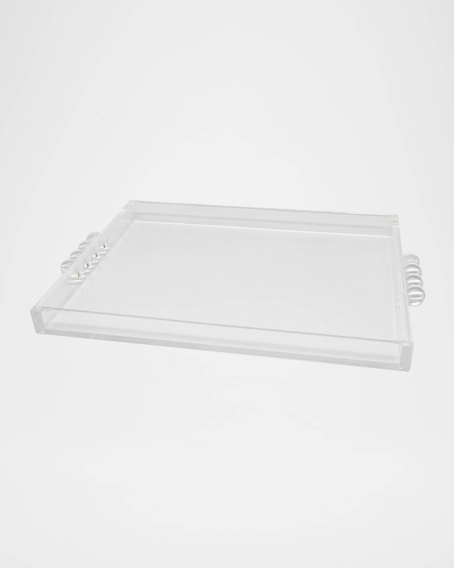 Tizo Clear Lucite Tray with Bubble Handles 
