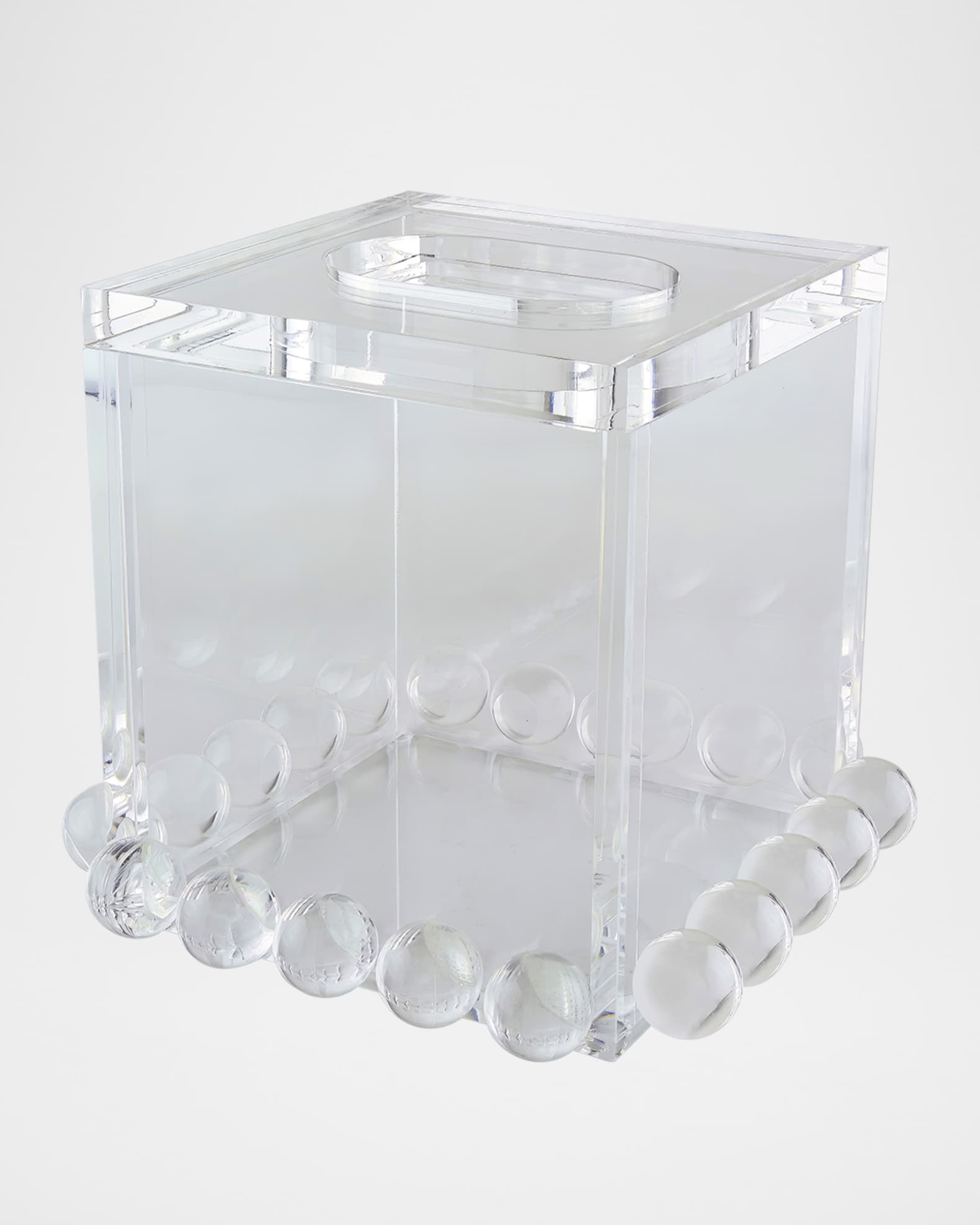 Tizo Clear Lucite Tissue Box Bubble Design
