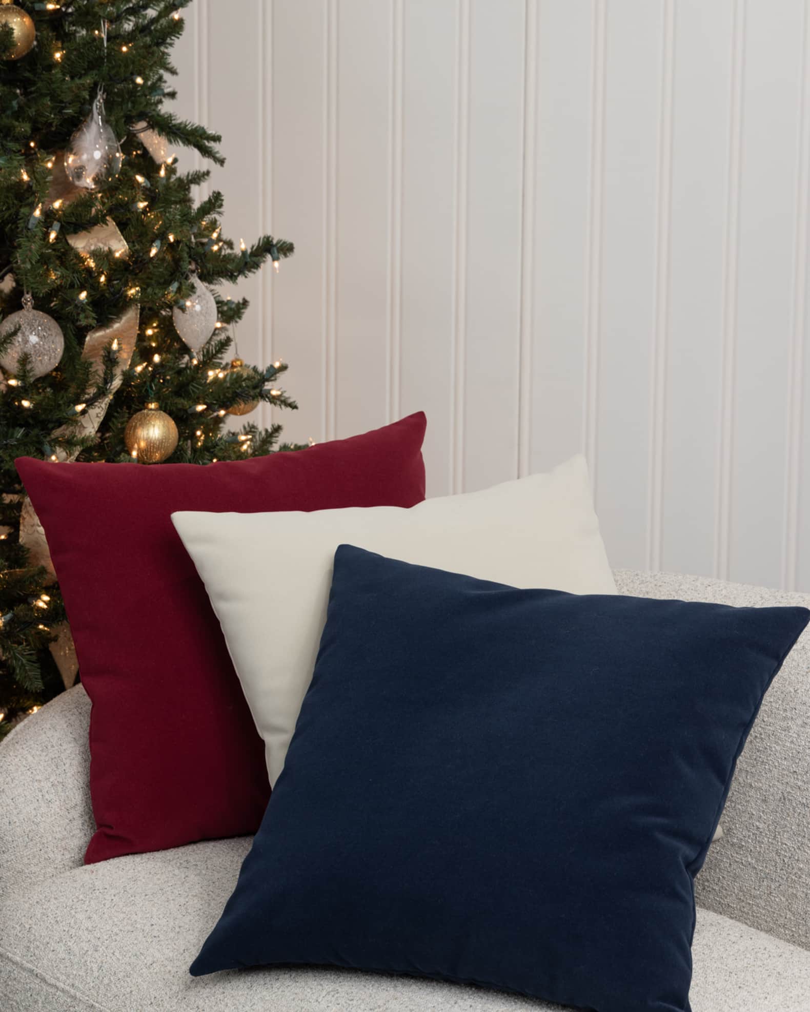 Elaine Smith Lush Velvet Pillow, 20" Square