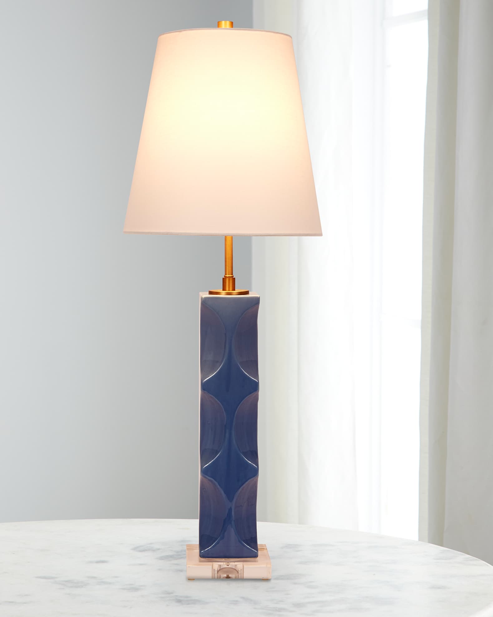 Old World Design Tracy 33" Ceramic Table Lamp with Linen Shade