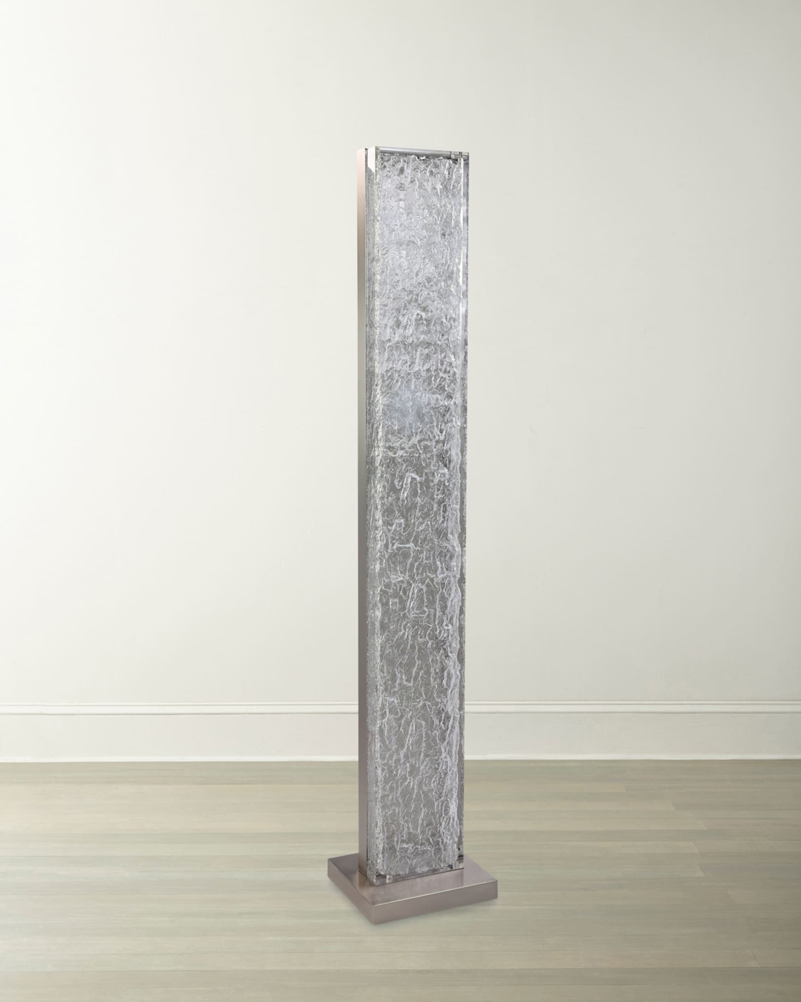 Silver glitter floor lamp top