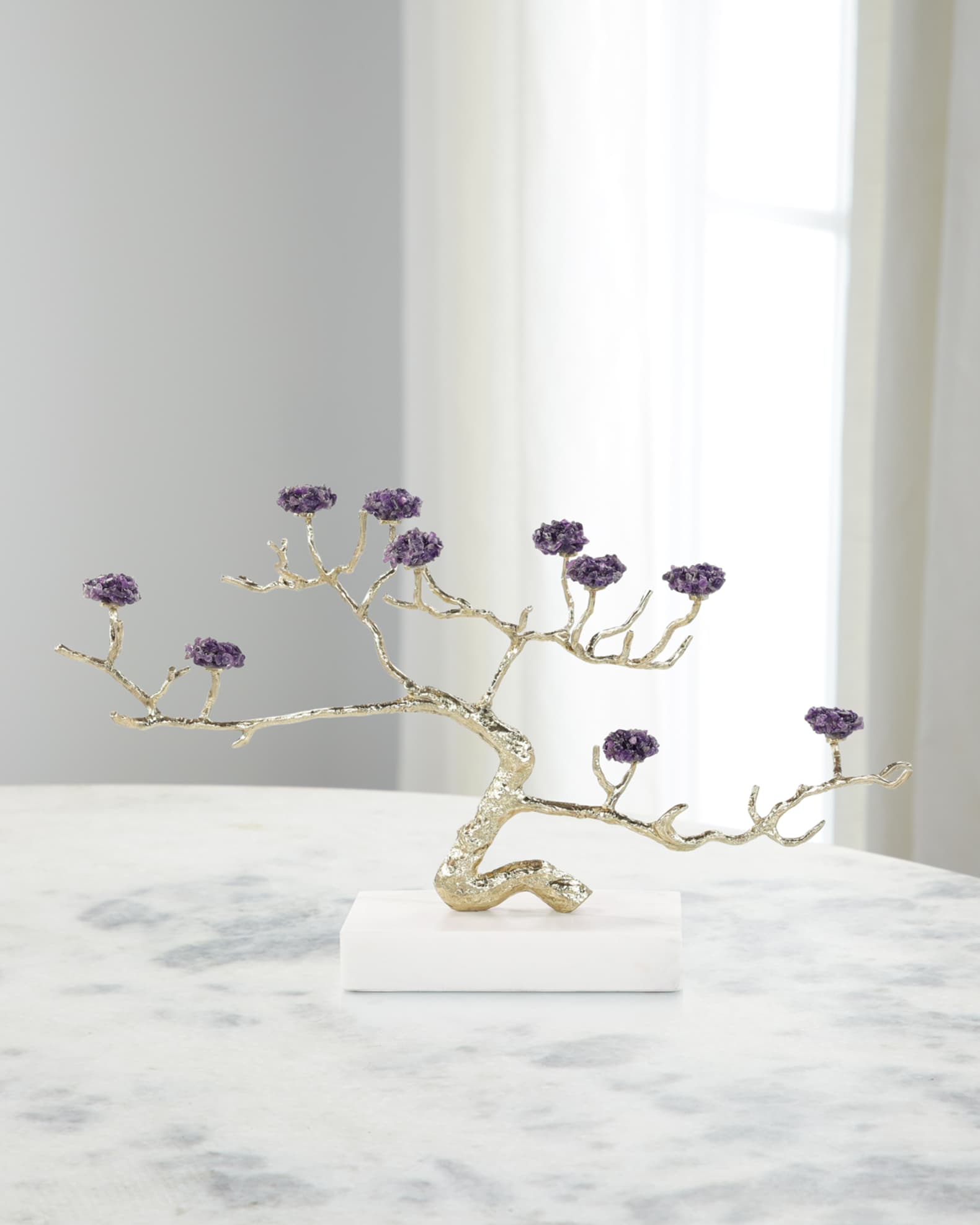 John-Richard Collection Crystal Canopy Sculpture on Marble Base