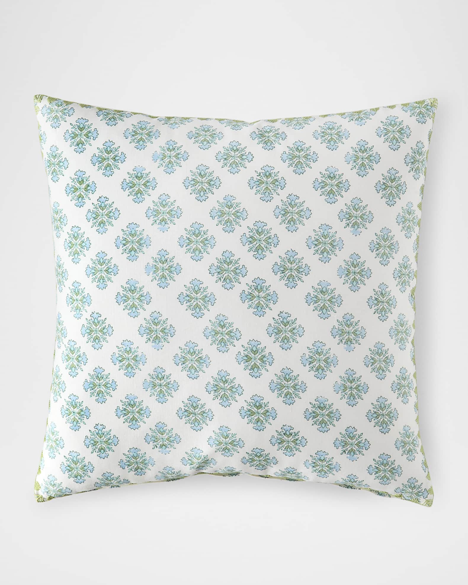 John Robshaw Junu Sage Decorative Pillow, 22" Square