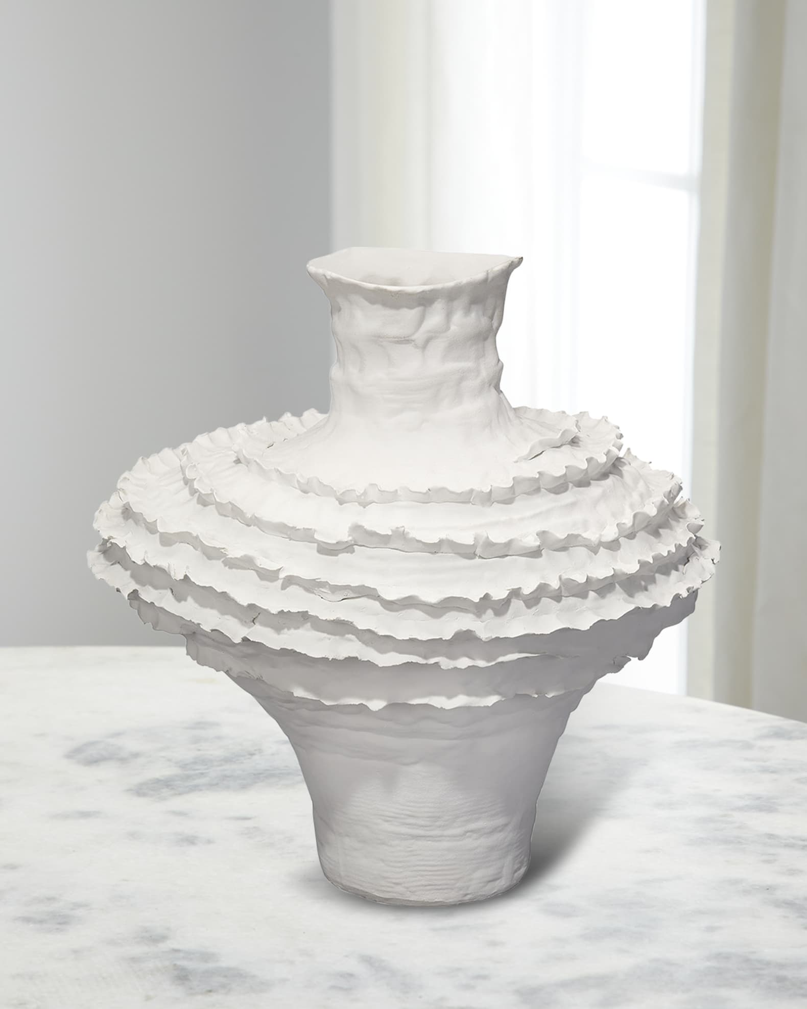 Jamie Young Ruffle Vase, 15"