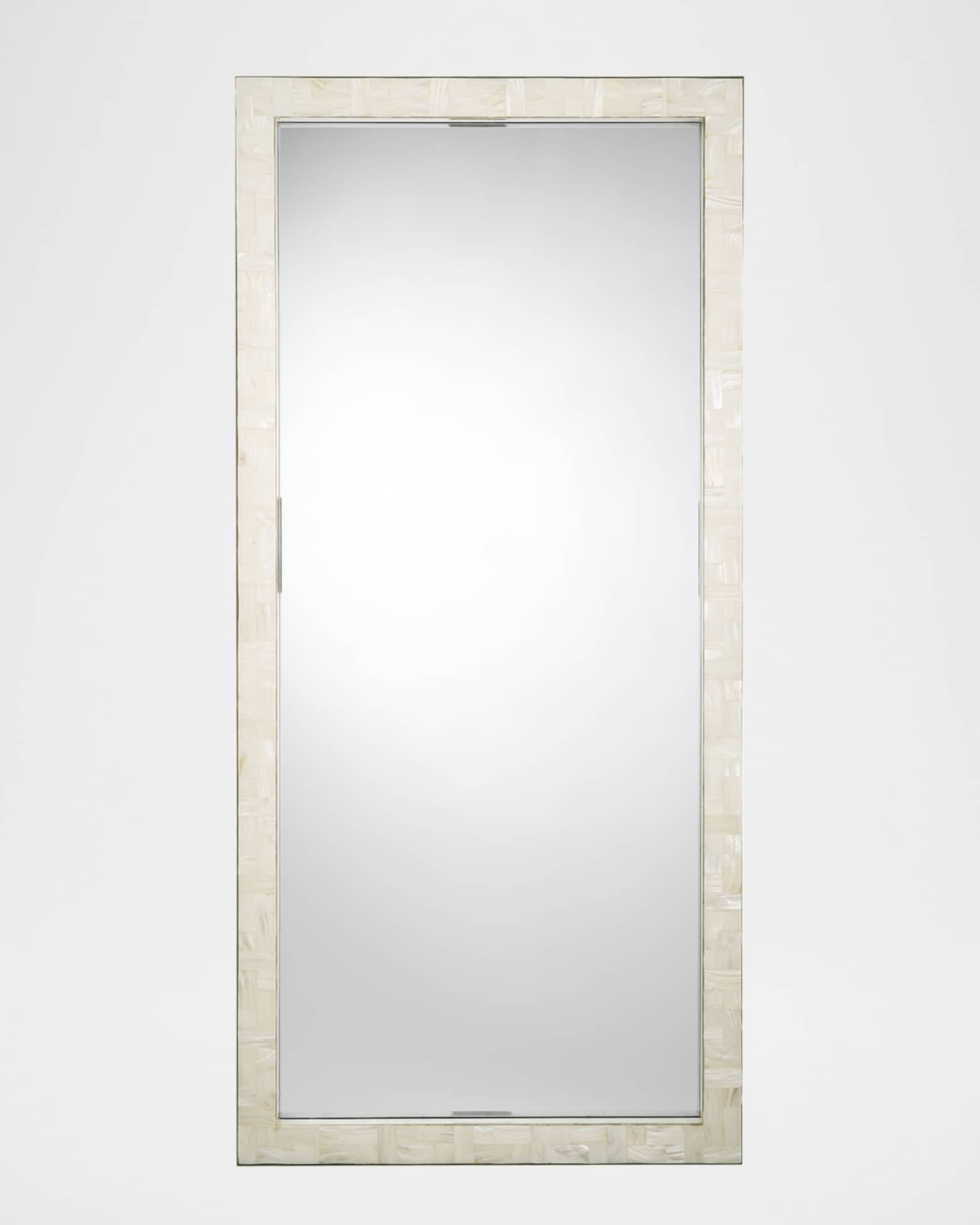 Jamie Young Monroe Mother-of-Pearl Rectangle Floor Mirror, 60"