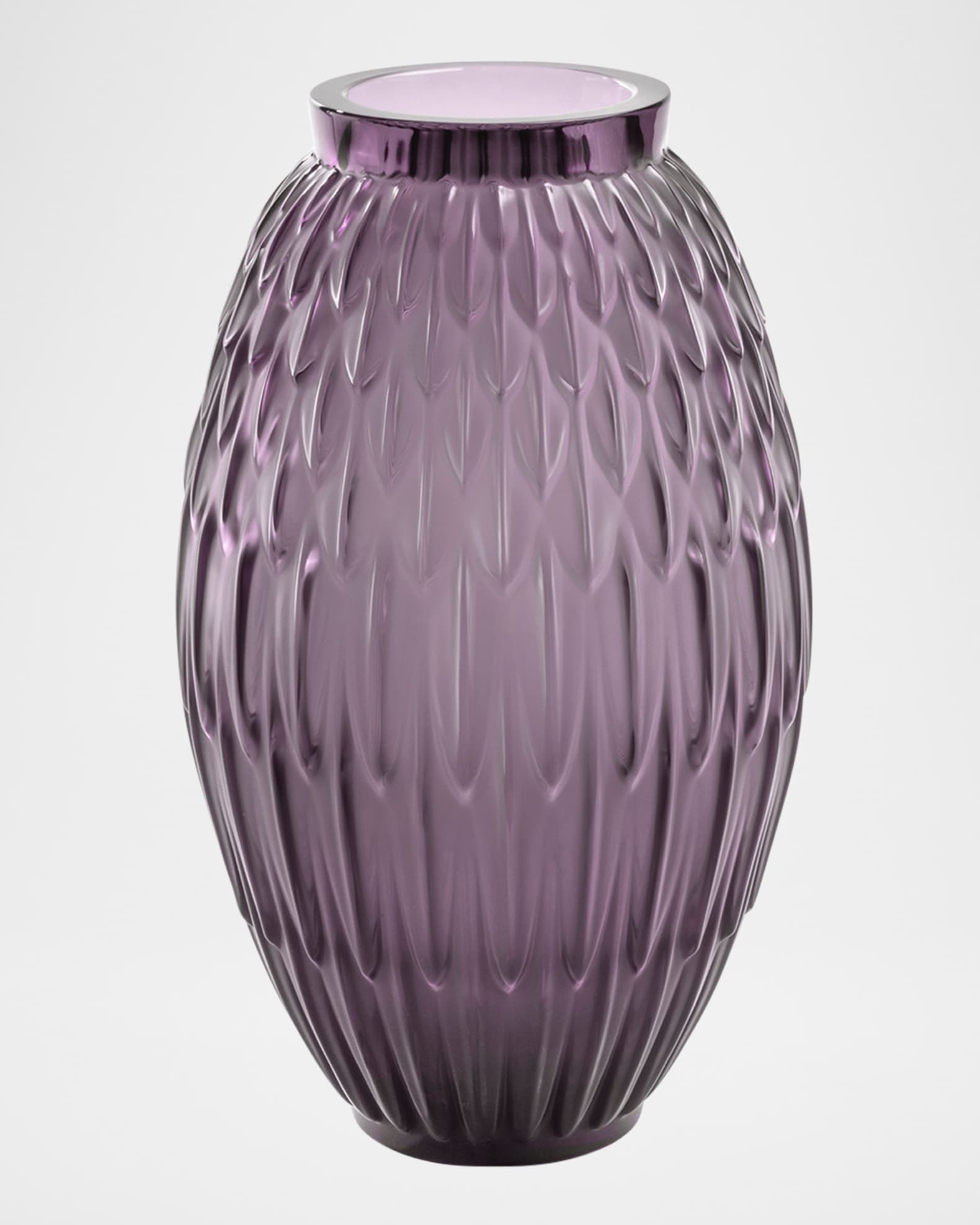 Lalique Plumes Vase | Horchow