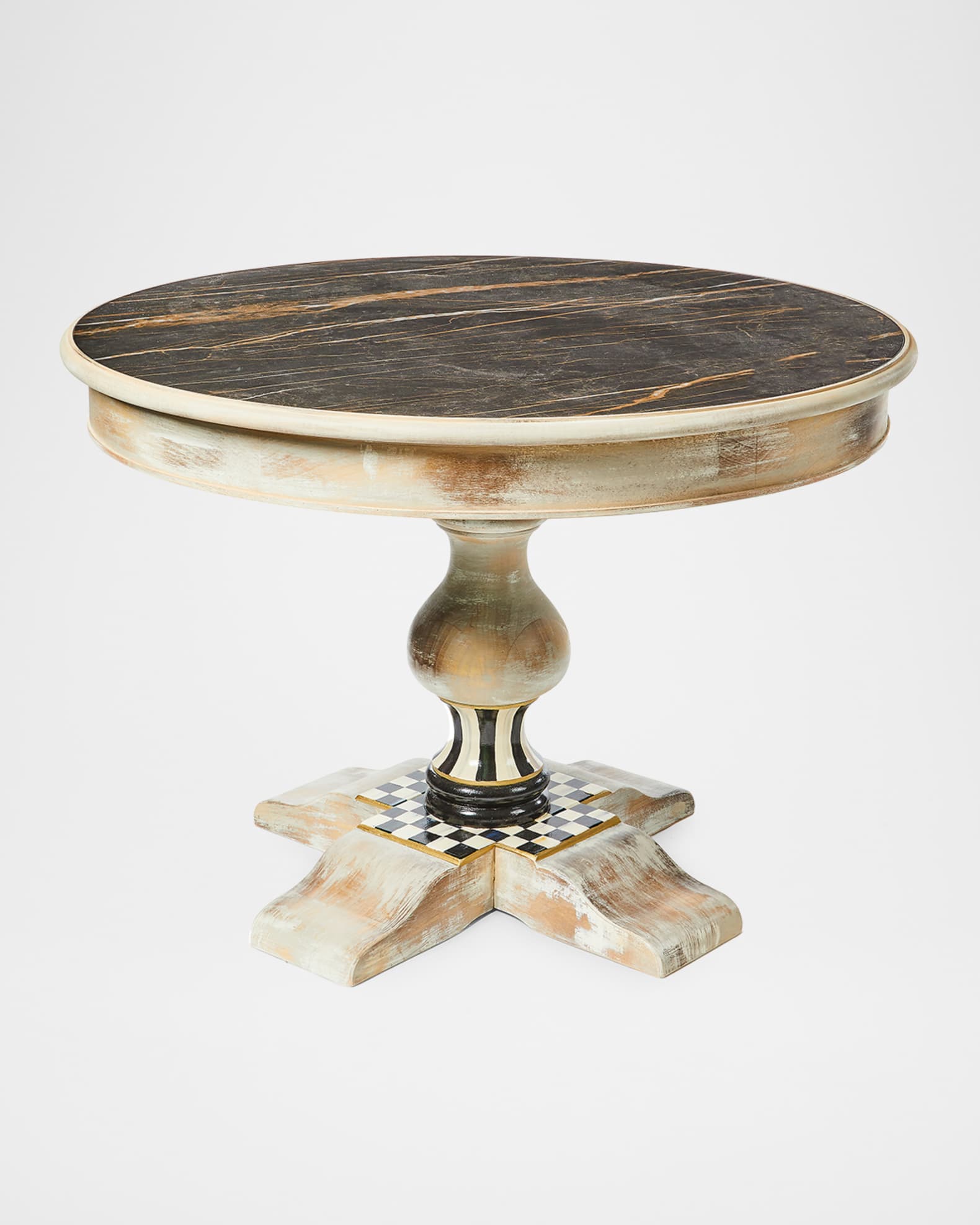 MacKenzieChilds Tuscan Farm 39" Round Pedestal Dining Table Horchow