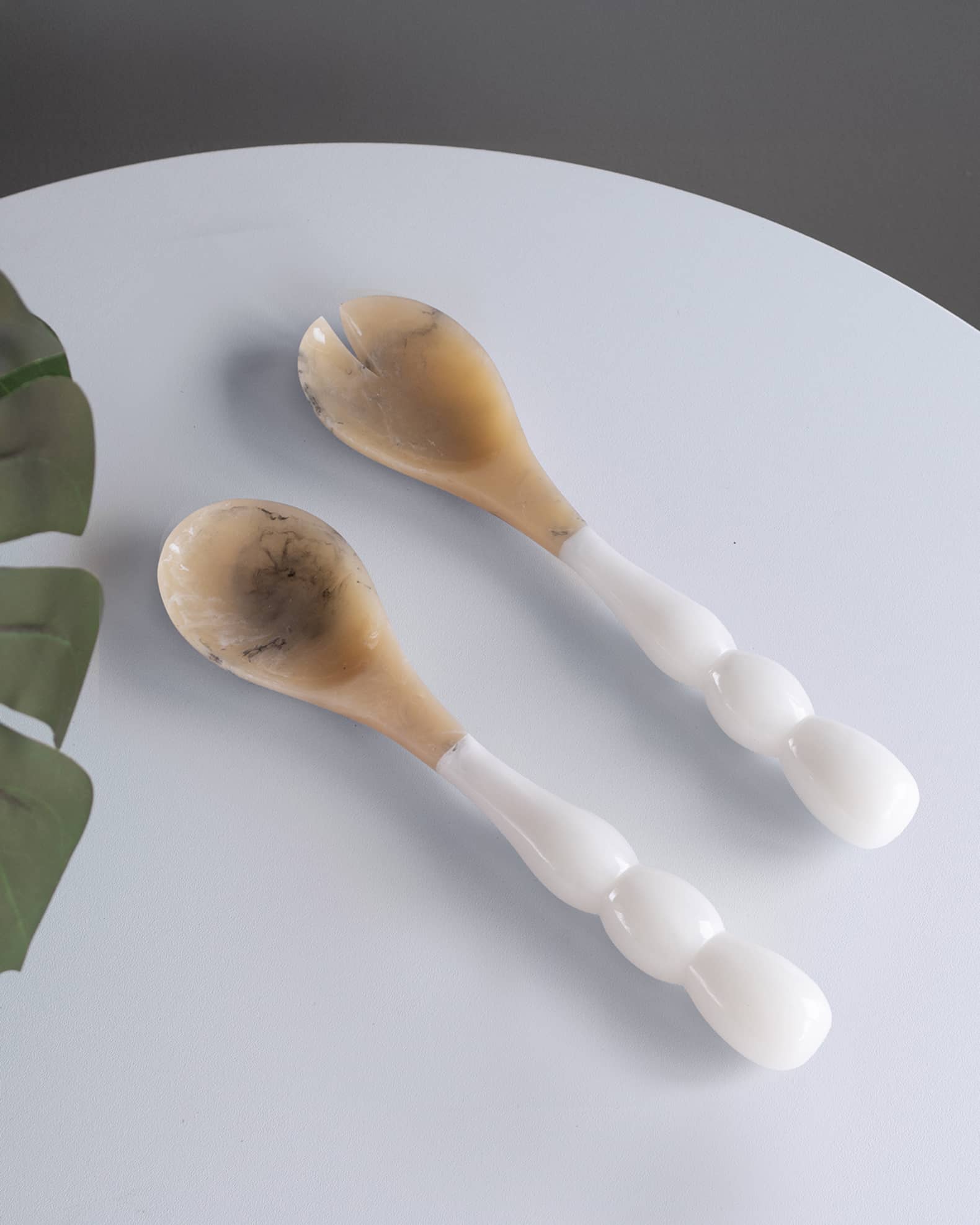 Beatriz Ball Vida Resin Salad Servers, Dark Blue