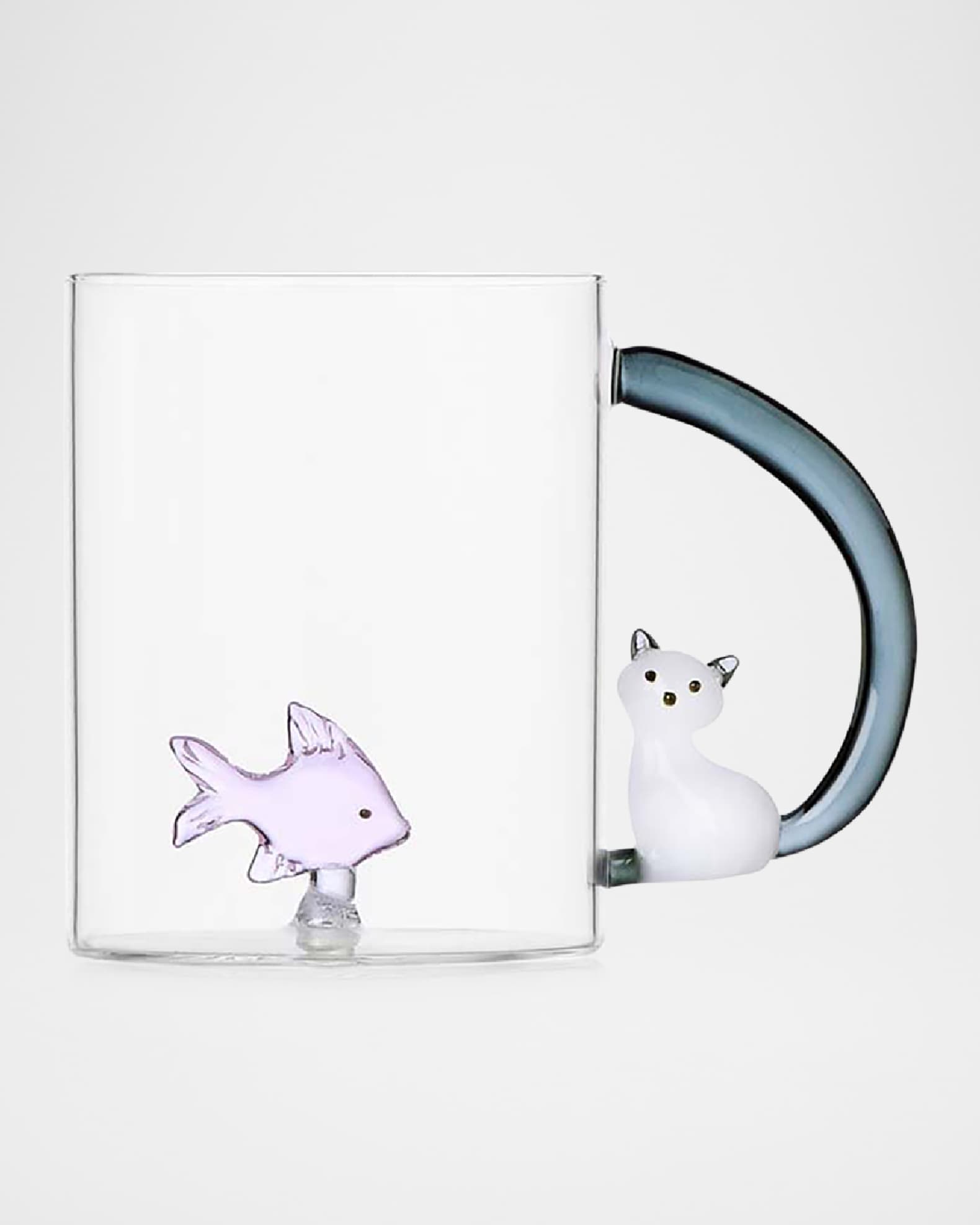 ICHENDORF Tabby Cat Fish & Cat Mug, 15 oz.