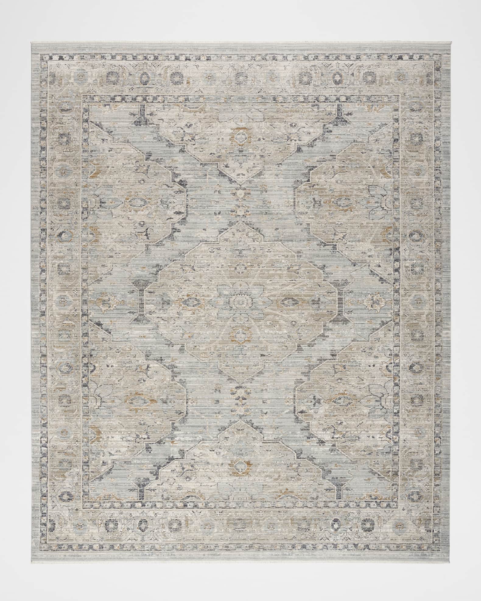 Nourison Lynx Light Blue Power-Loomed Rug, 10' x 14'