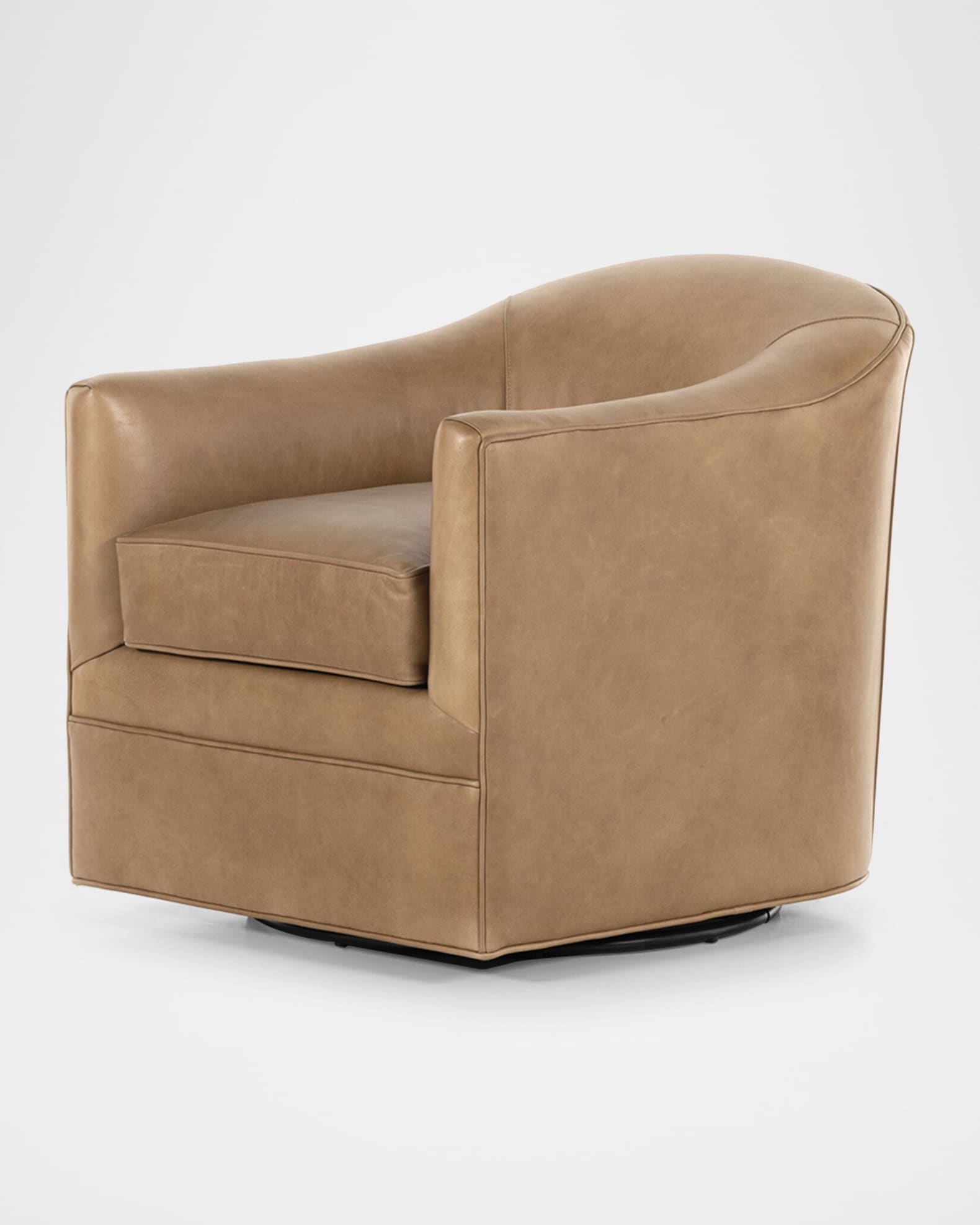 Four Hands Quinton Leather Swivel Chair