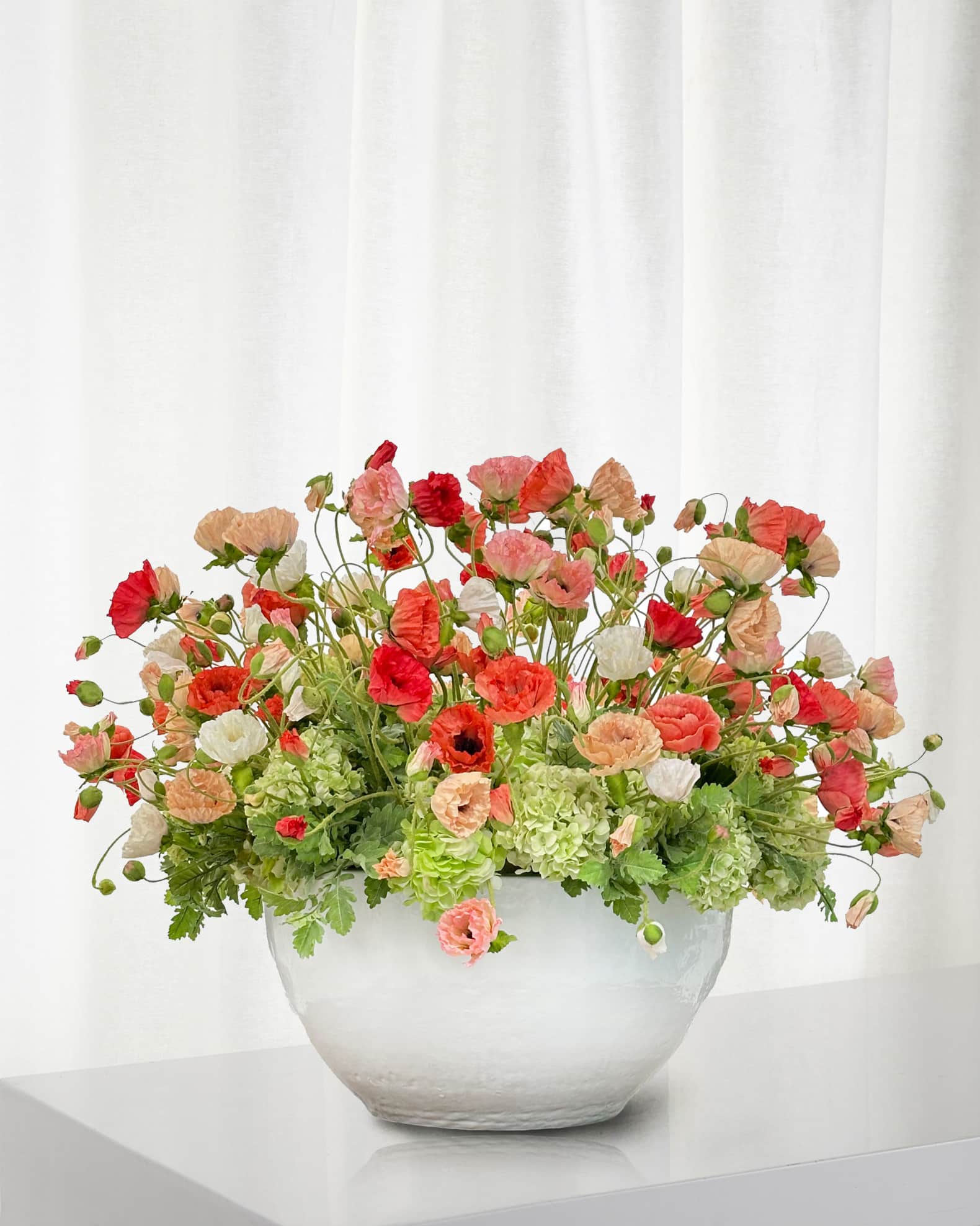 Winward Home Mixed Poppies in Terracotta Pot, 48"