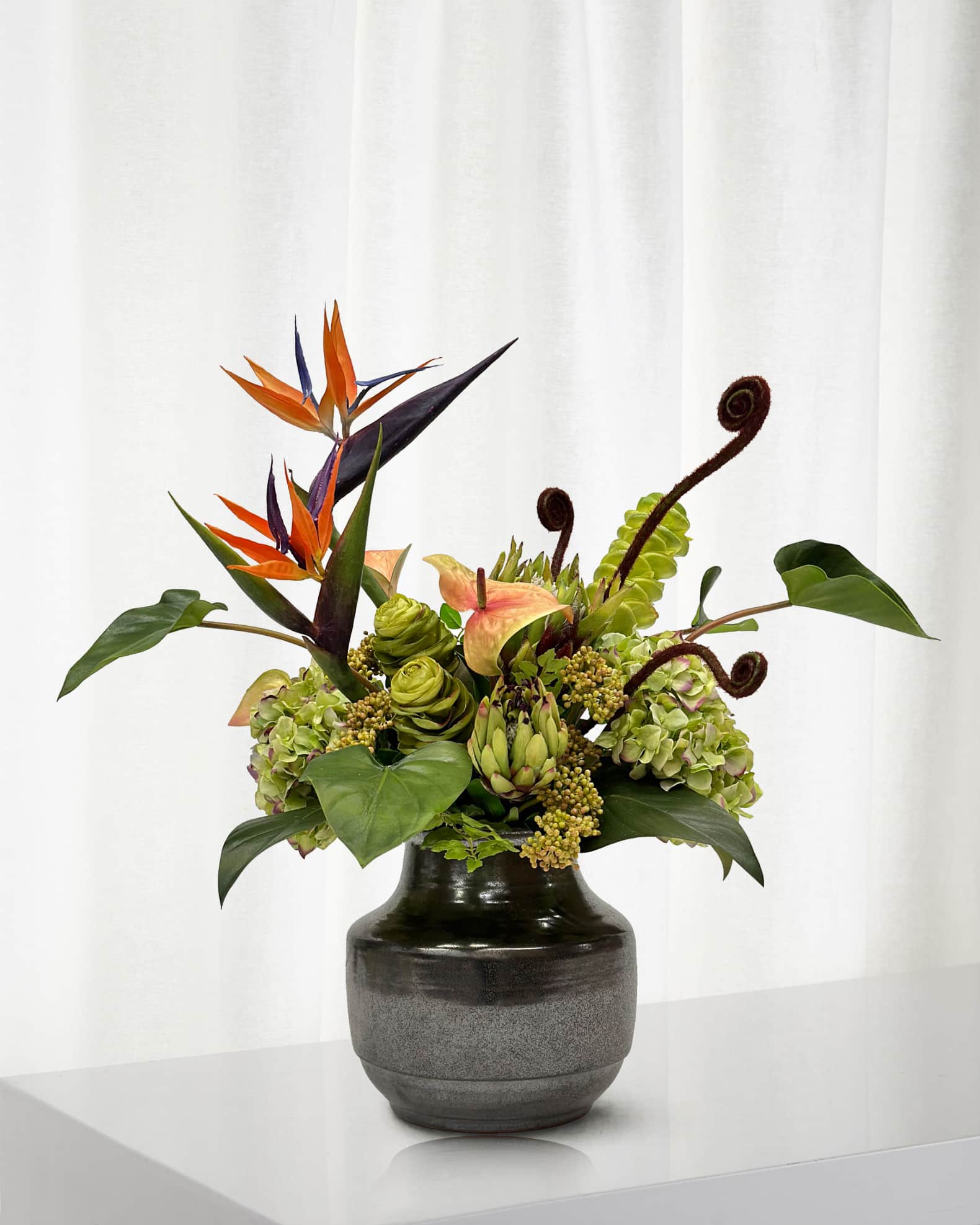 Winward Home Mix Tropical 26" Faux Floral Arrangement in Terracotta Vase