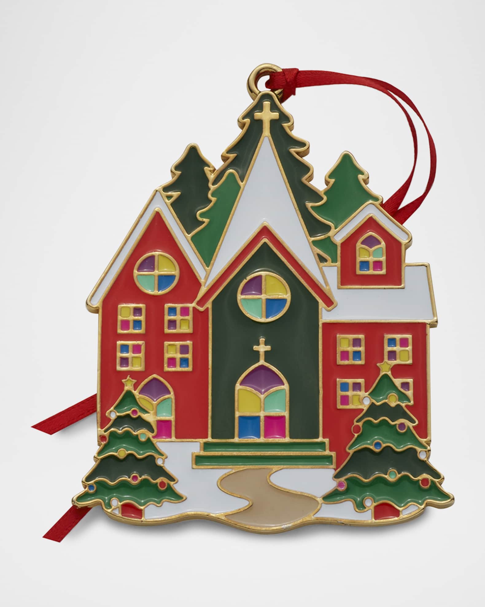 Wallace Silversmiths 2024 GoldPlated & Enameled Christmas Village