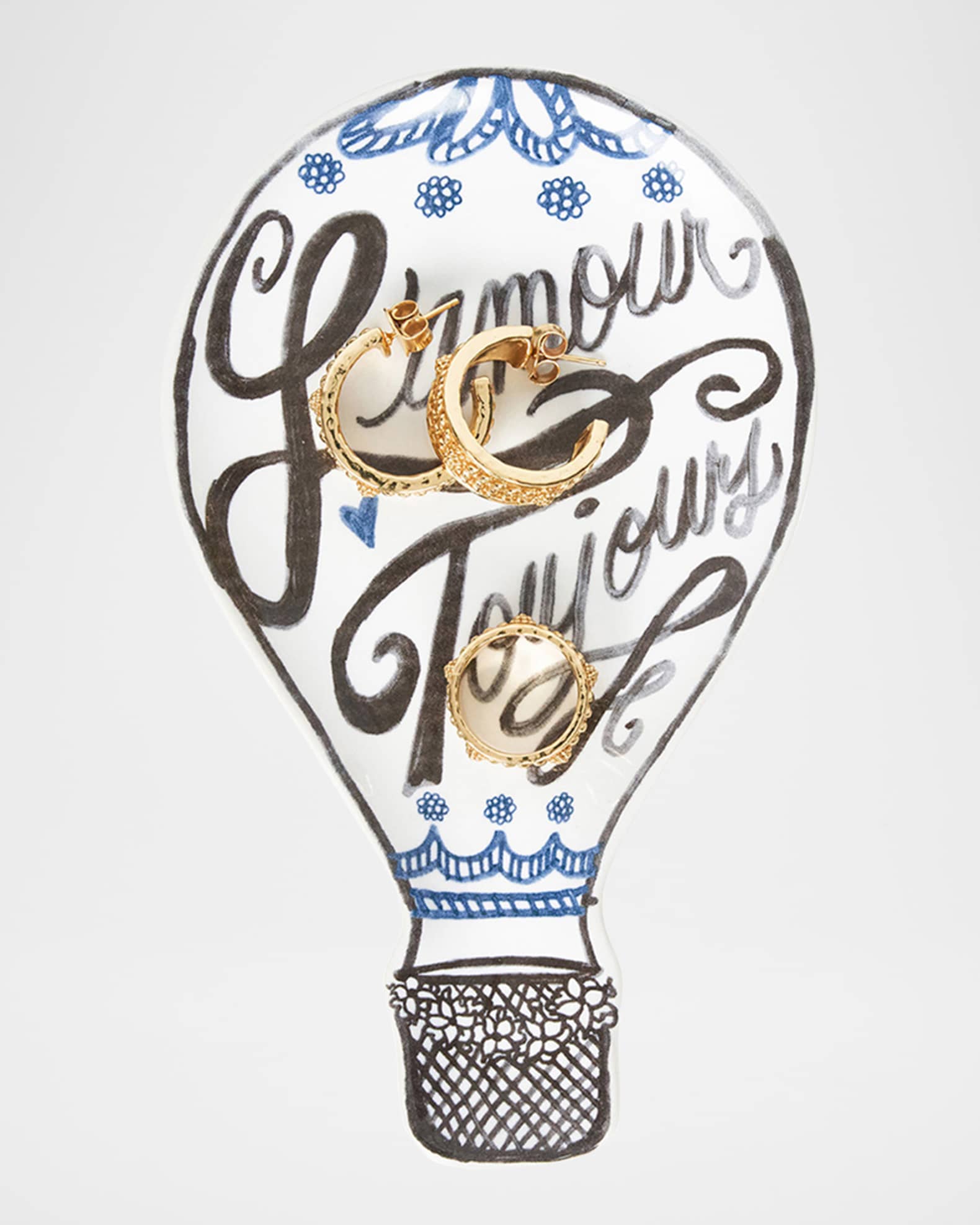 L' Amour Toujours Hot Air Balloon Salt & Pepper Shakers