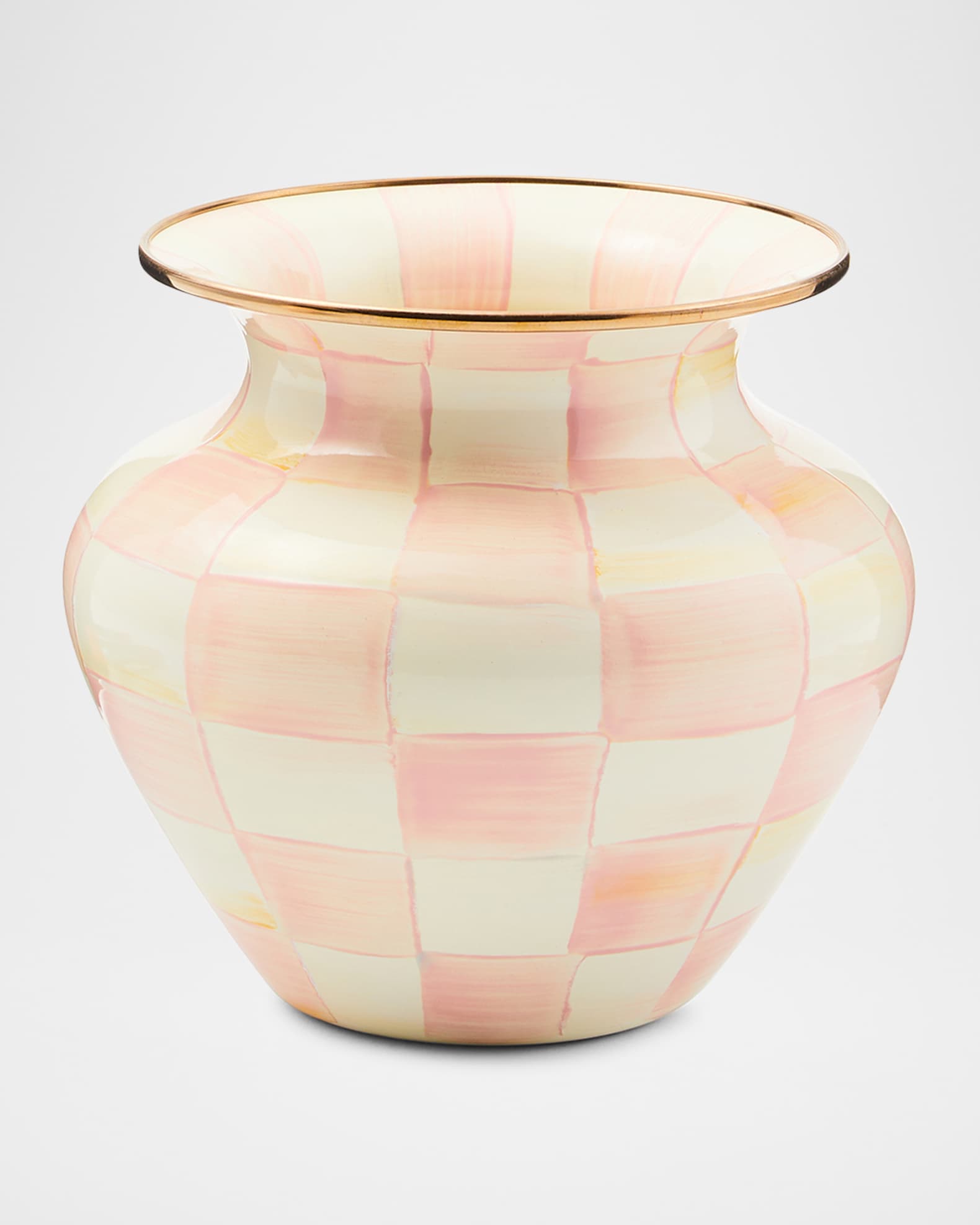 MacKenzie-Childs Rosy Check Large Vase