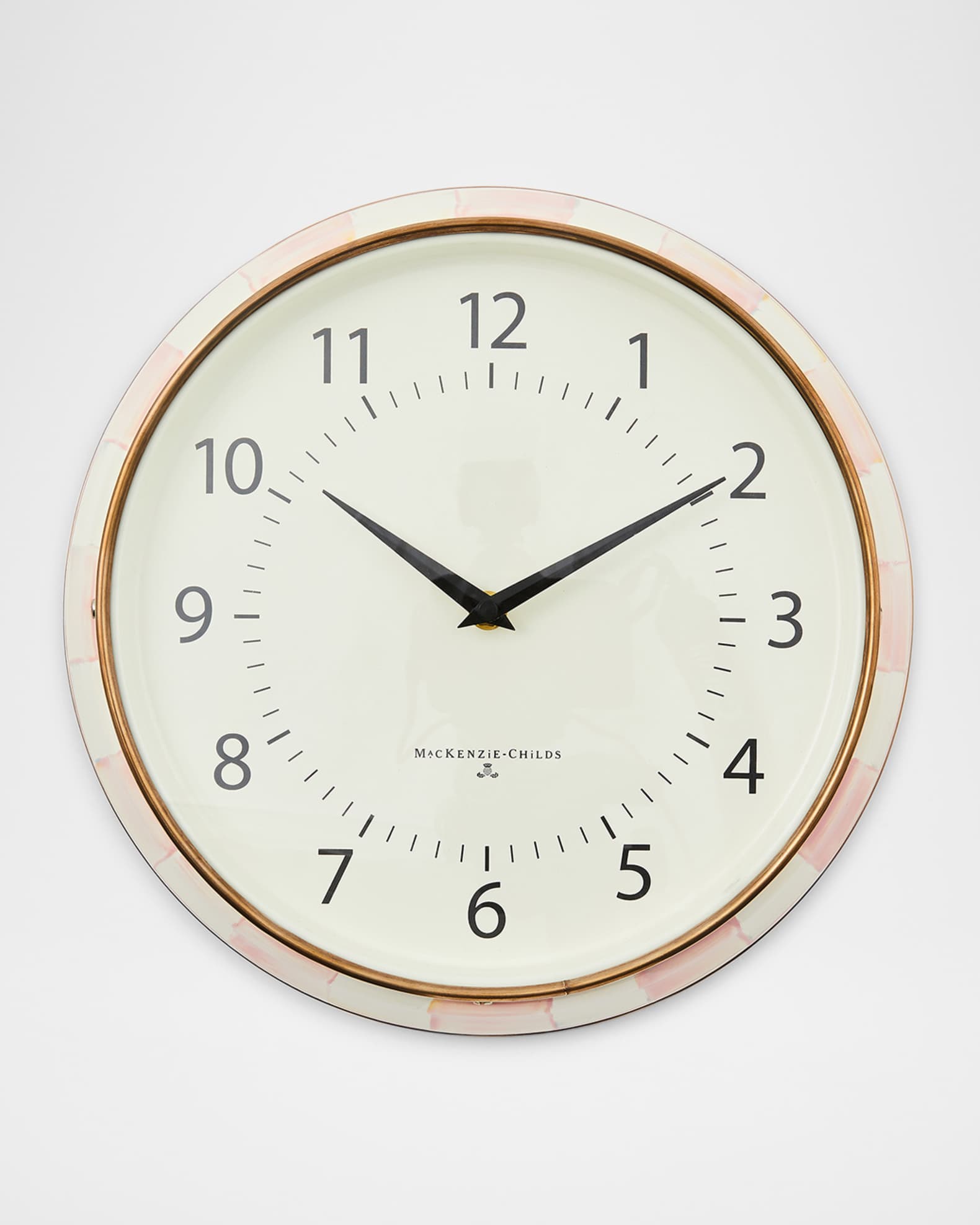 MacKenzie-Childs Rosy Check School Clock