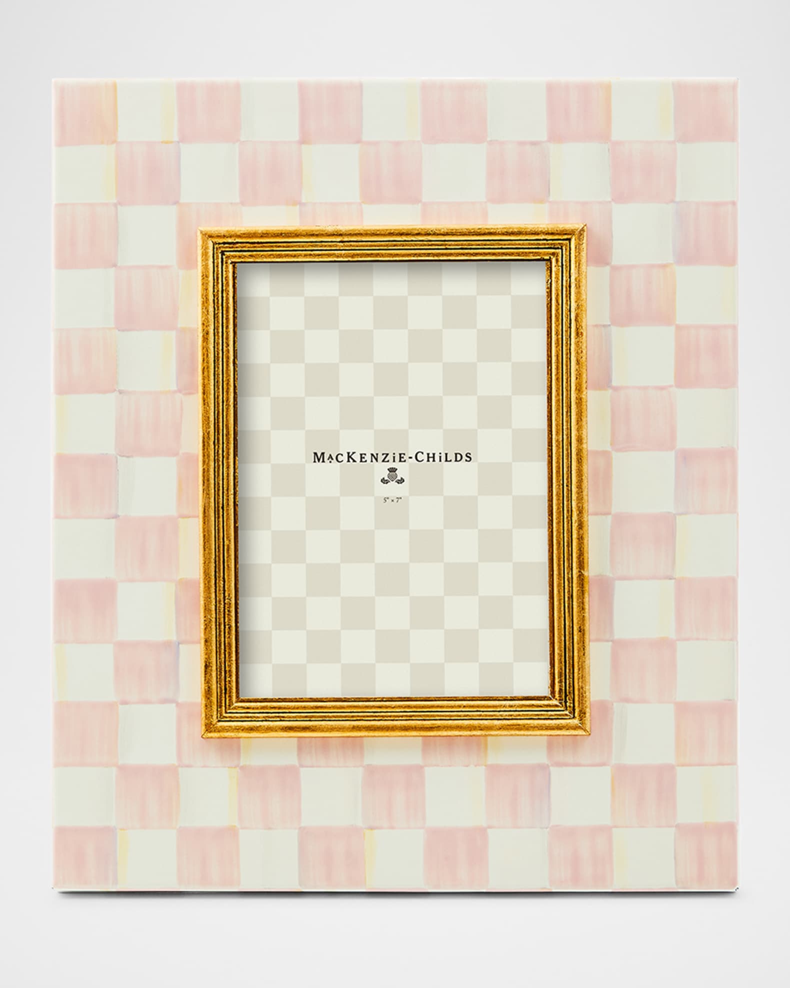 MacKenzie-Childs Rosy Check Picture Frame, 5" x 7"