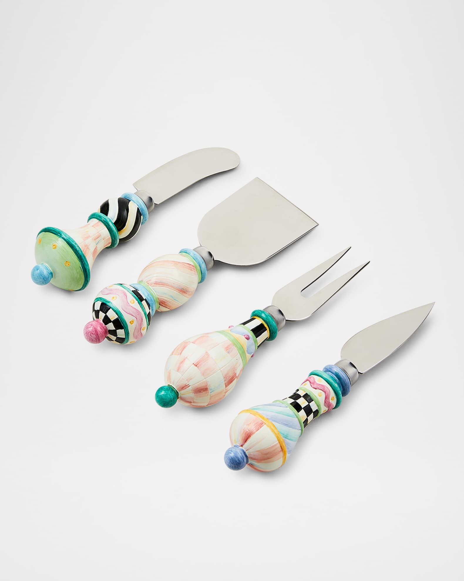 MacKenzie-Childs Rosy Meadow Cheese Spreader Set