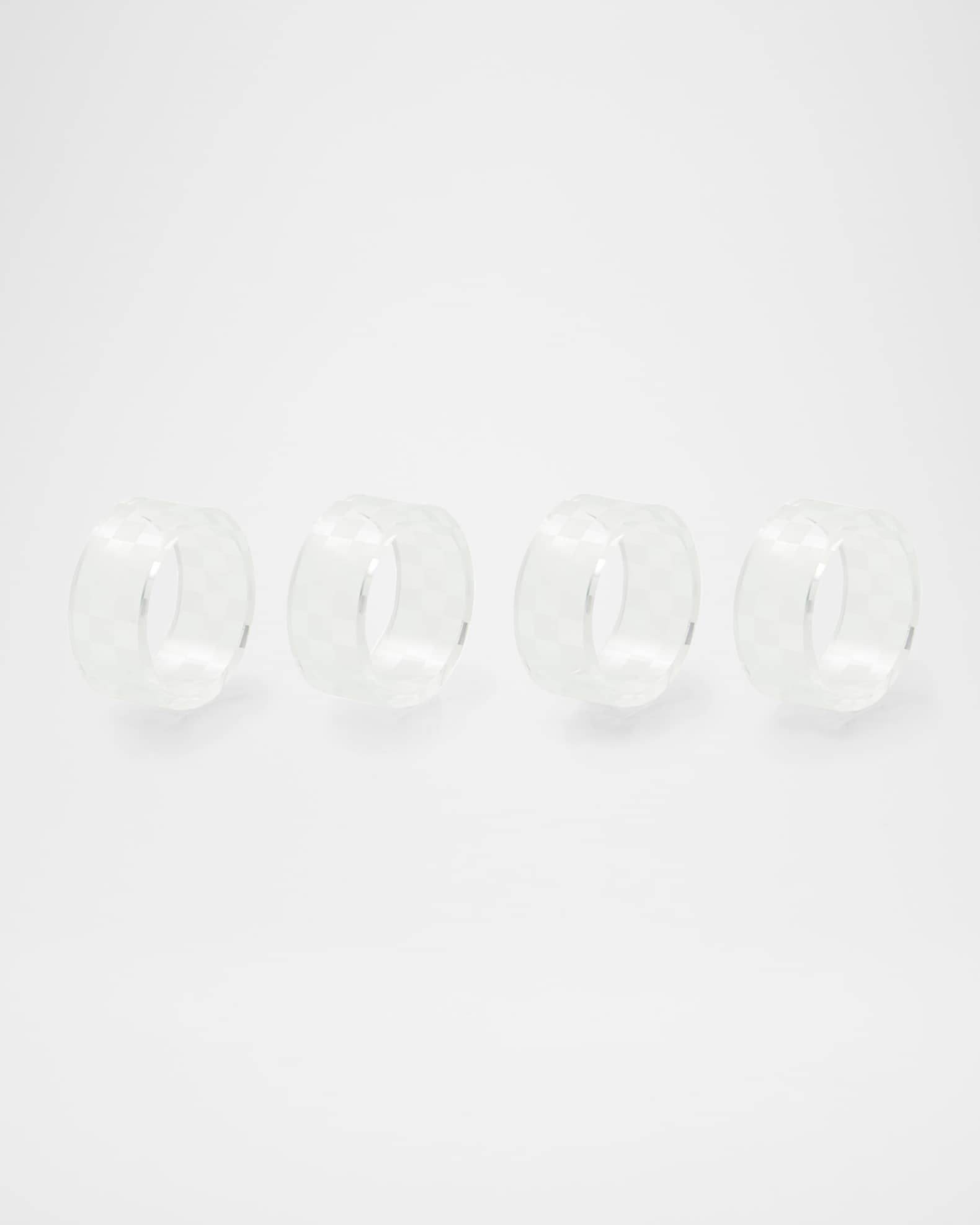 MacKenzie-Childs Clear Check Napkin Ring Set of 4