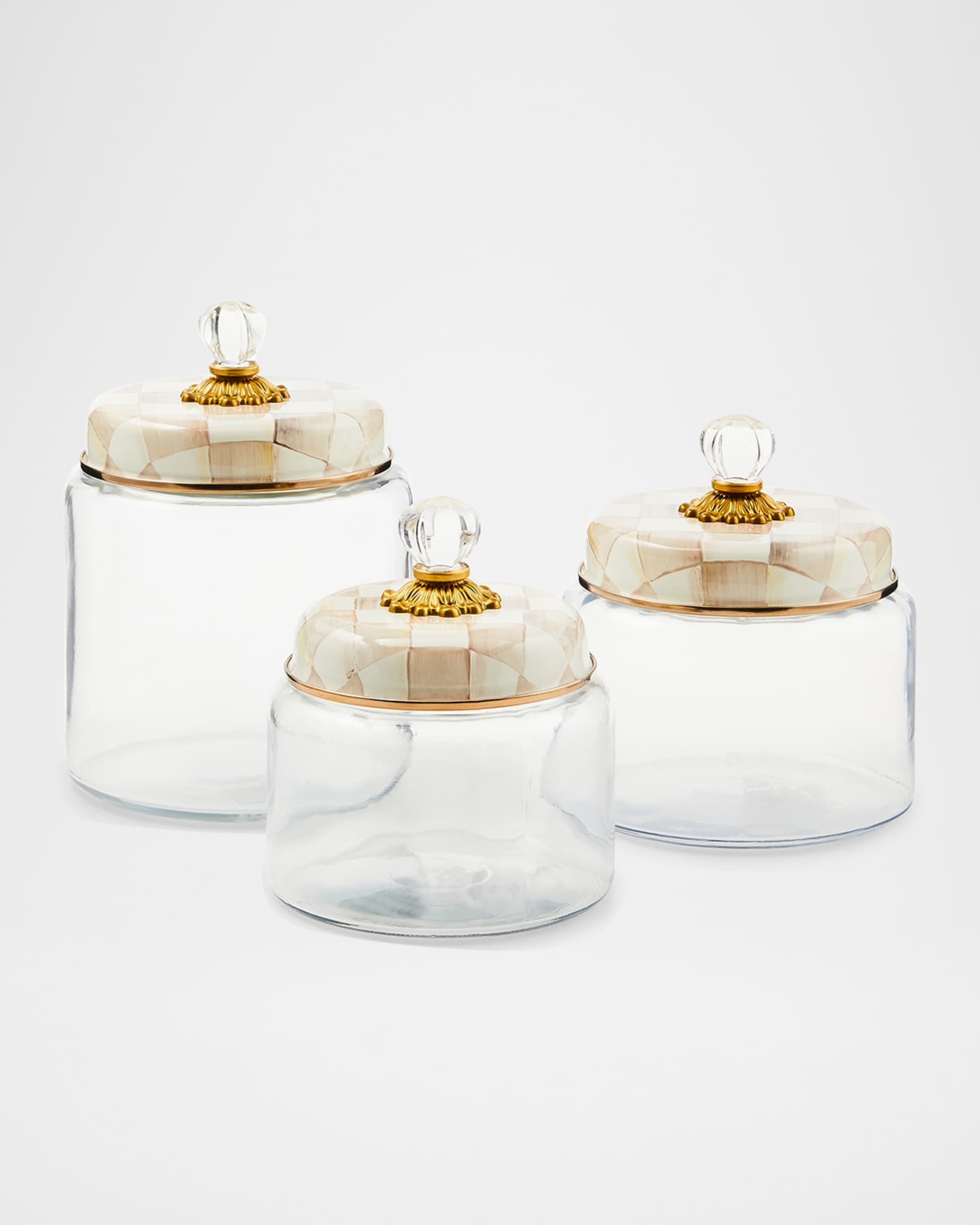 MacKenzie-Childs -Large  Canister - Mocha Check main image 0