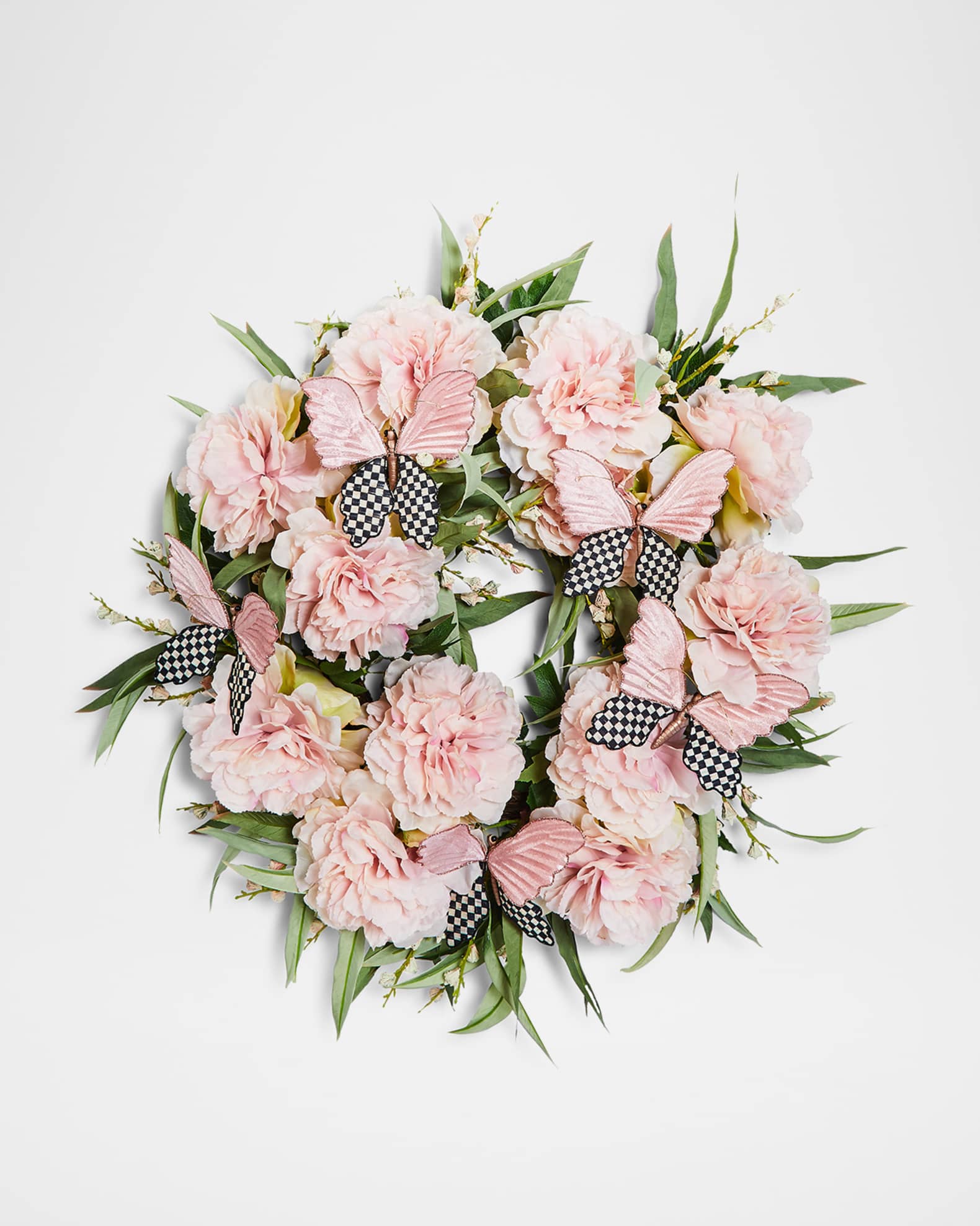 MacKenzie-Childs Butterfly Meadow Peony 26" Wreath