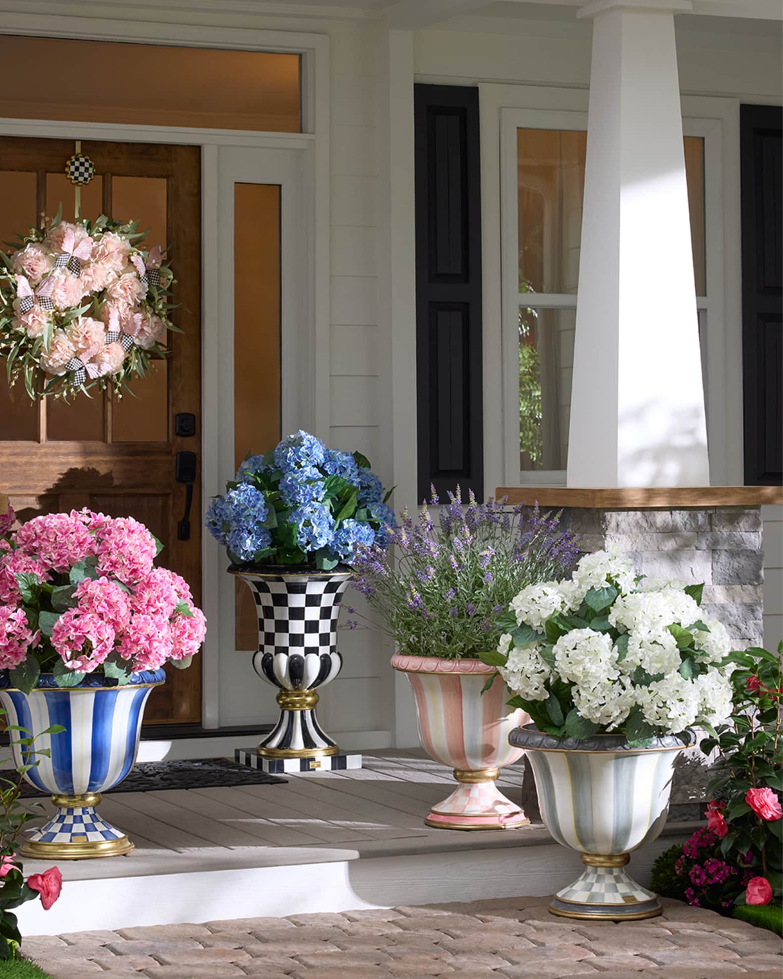 MacKenzie-Childs White Hydrangea Urn Filler | Horchow