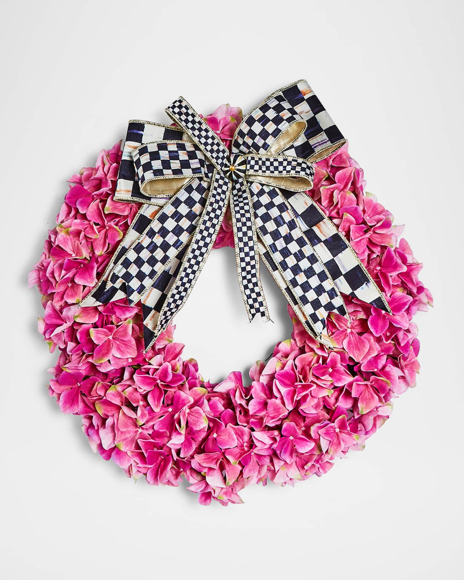 MacKenzie-Childs Pink Hydrangea 22" Wreath