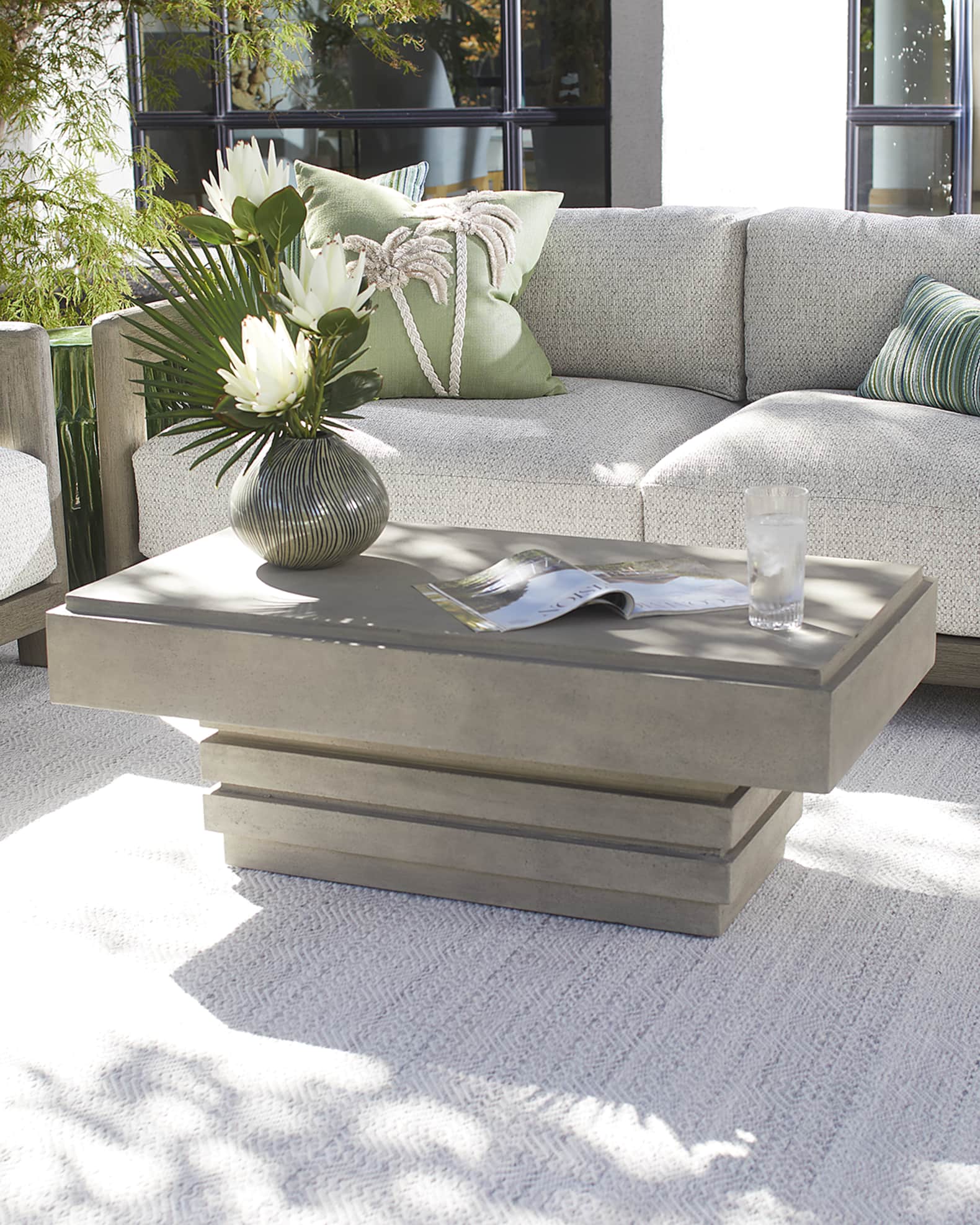 Neiman Marcus Stacked Outdoor Coffee Table