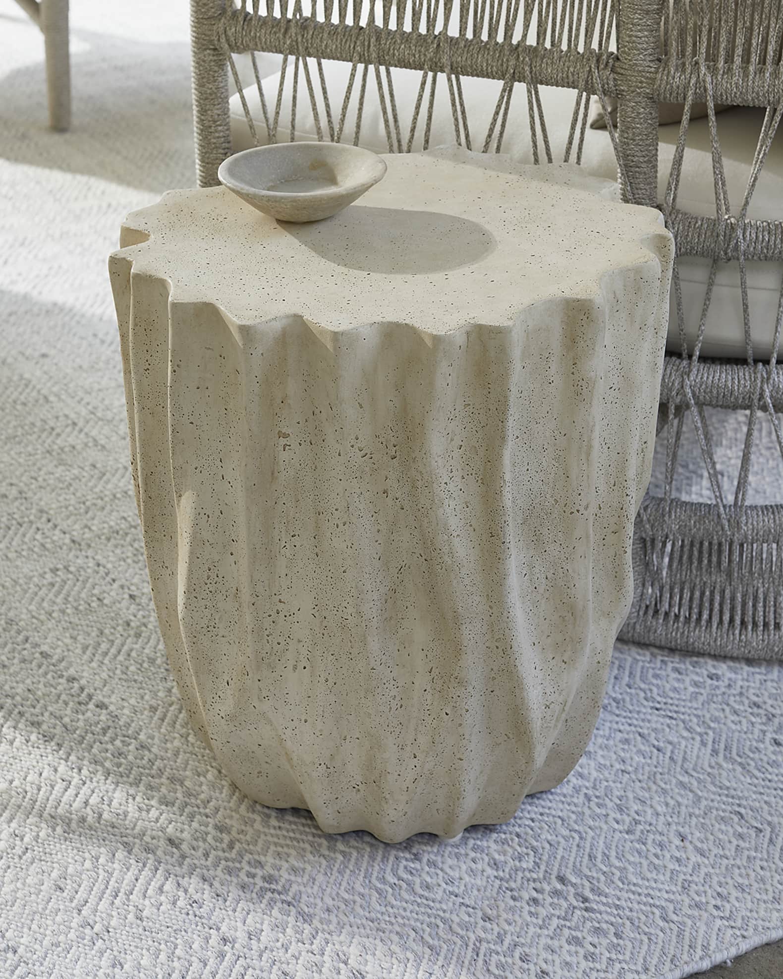 Neiman Marcus Ruffle Outdoor Garden Seat
