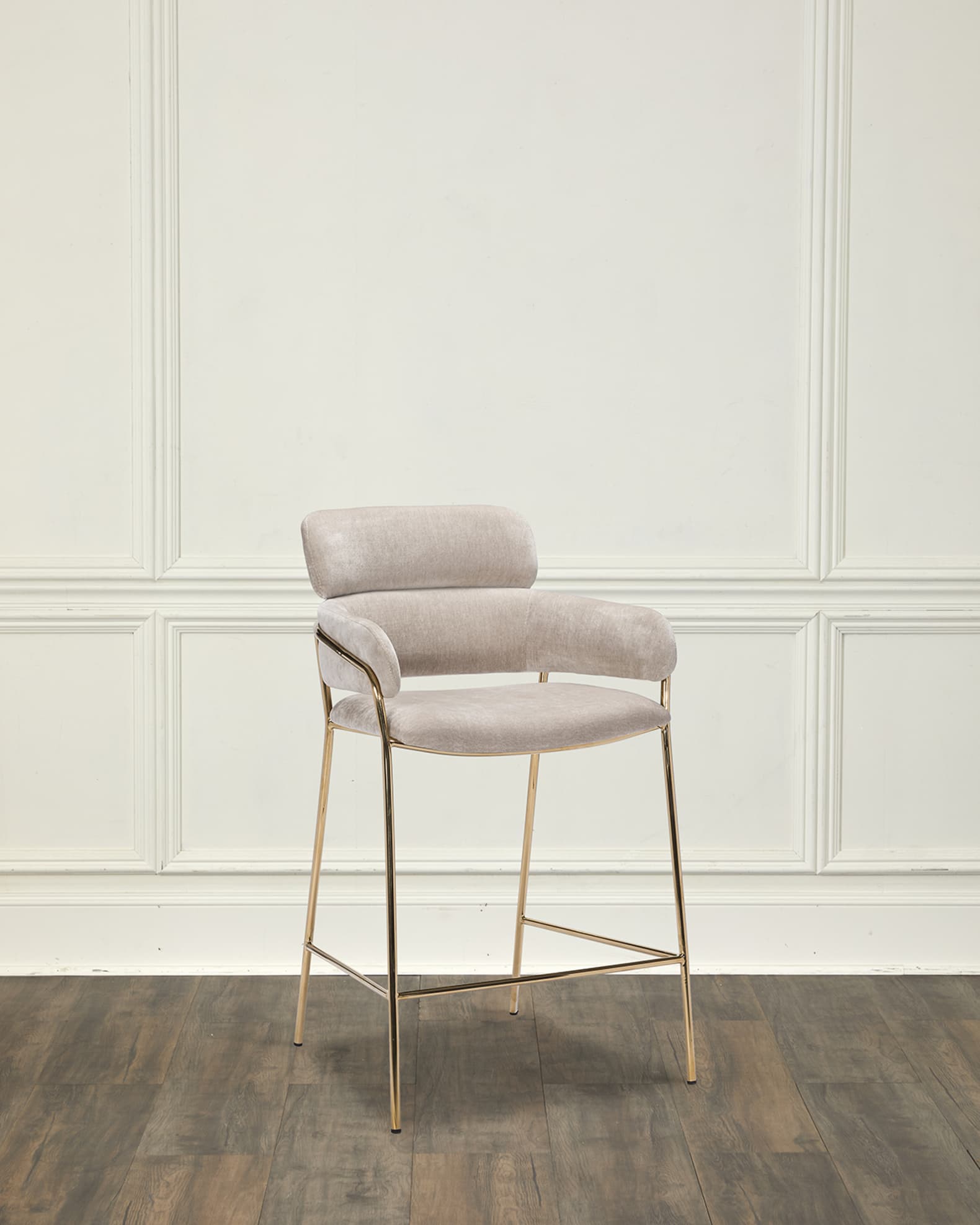 Interlude Home Marino 27" Chenille Counter Stool