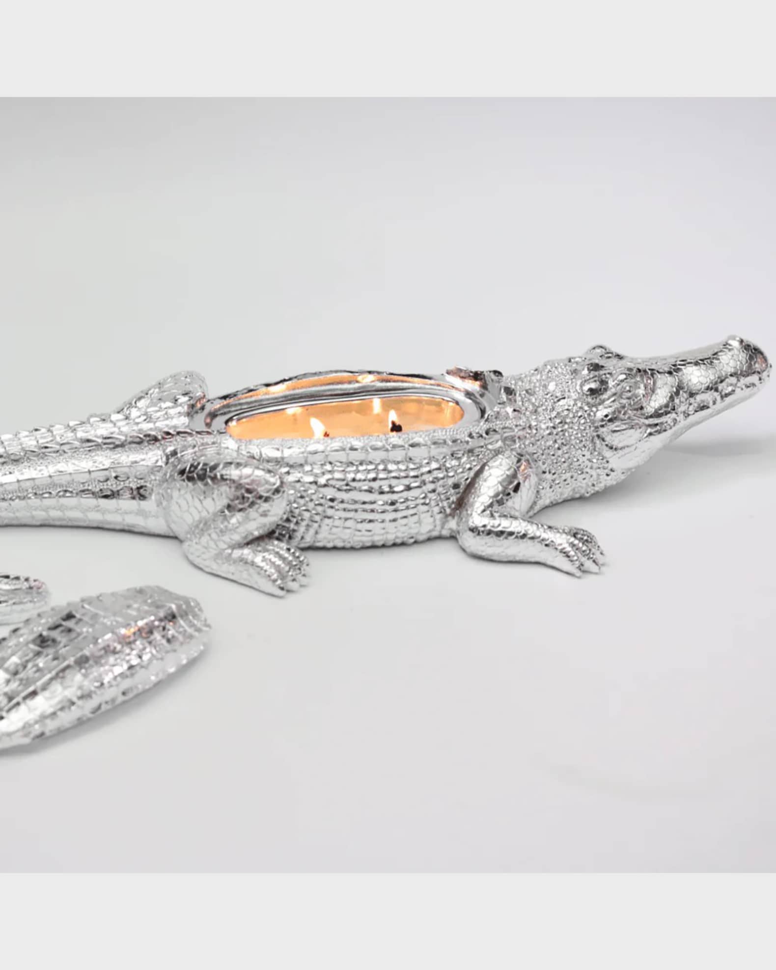 Thompson Ferrier Silvertone Grand Alligator Candle, 14 oz.