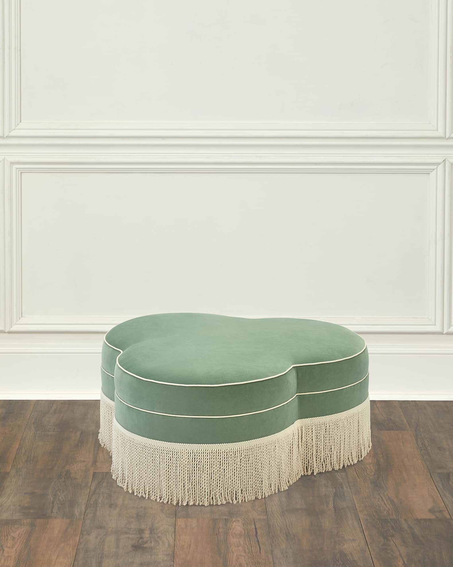 Massoud Leona Fringed Ottoman