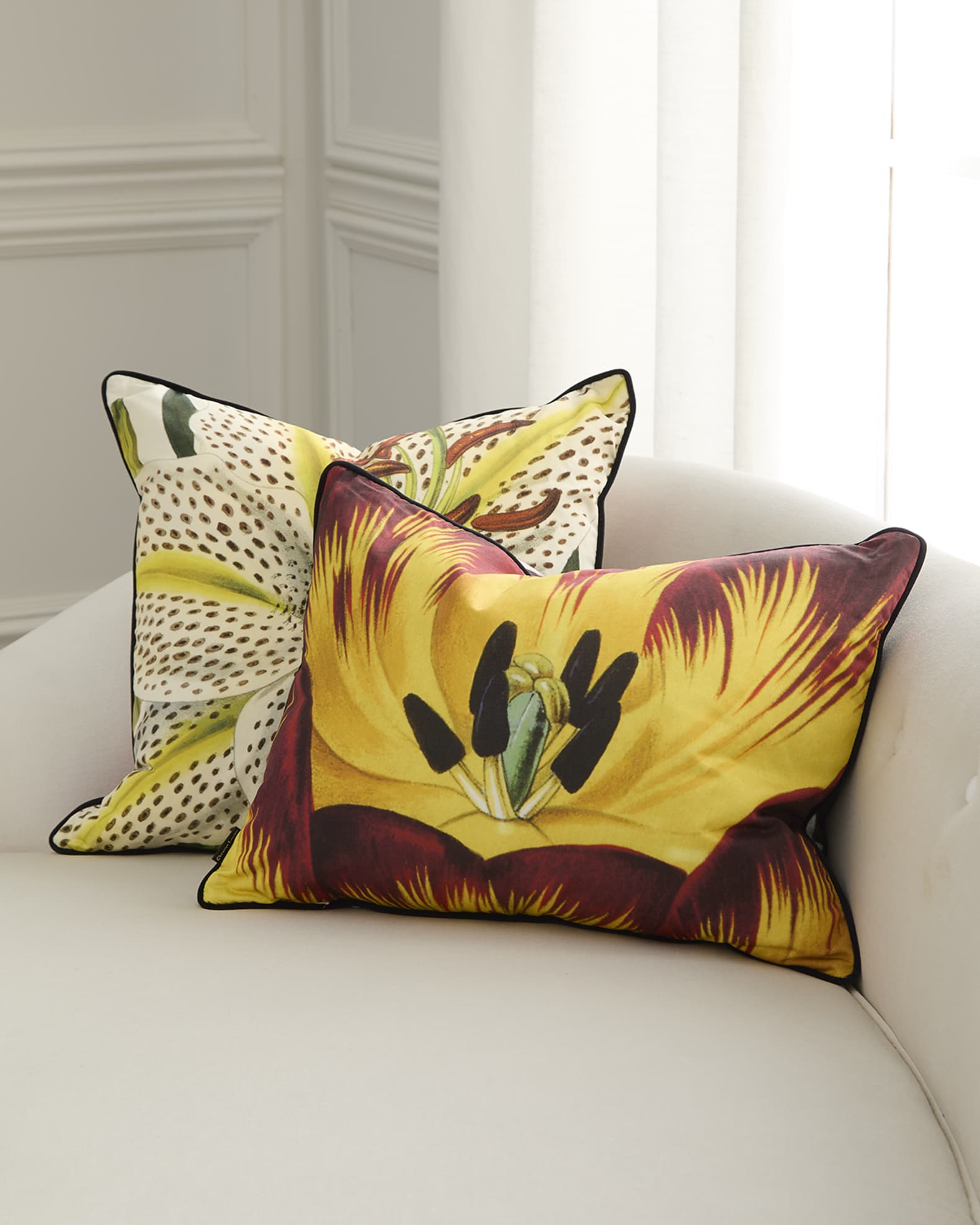 Christian Lacroix Flowered Decorative Pillow, 22" Square