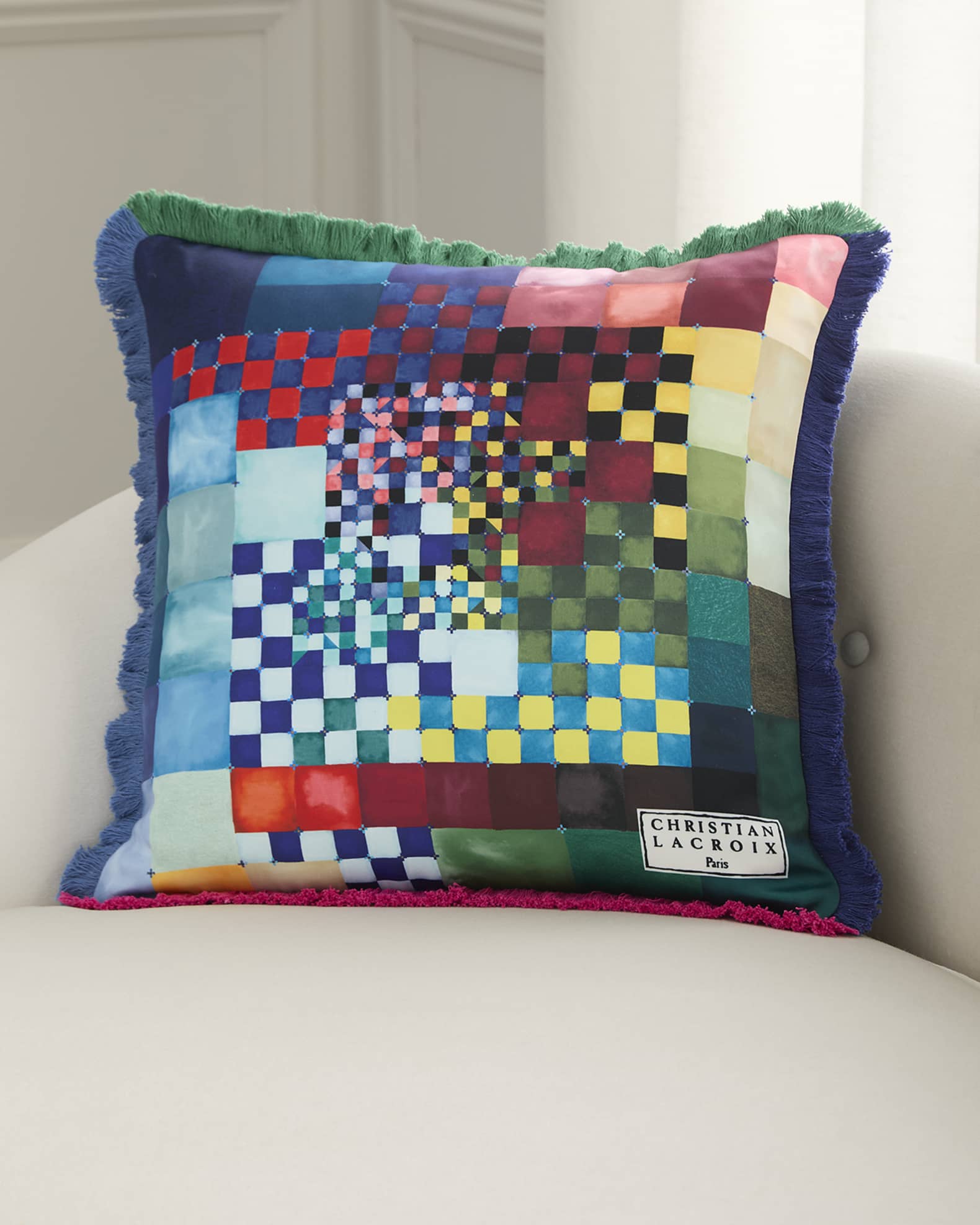 Christian Lacroix Color Games Decorative Pillow, 20" Square