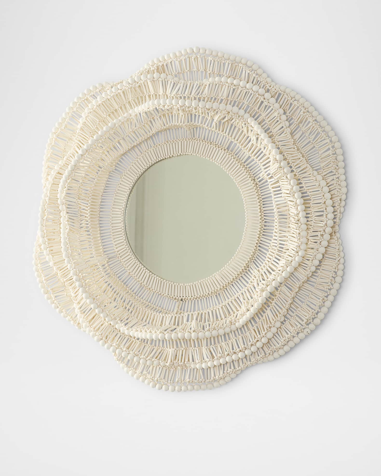 Neiman Marcus Layered Beaded Mirror 