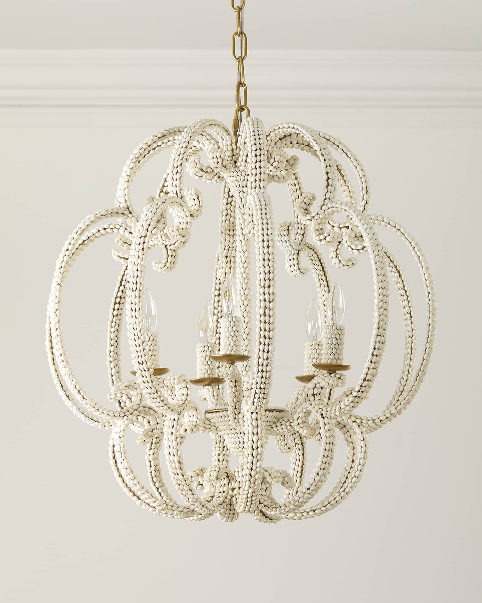 Neiman Marcus Scroll Shell 5-Light Chandelier - 25"