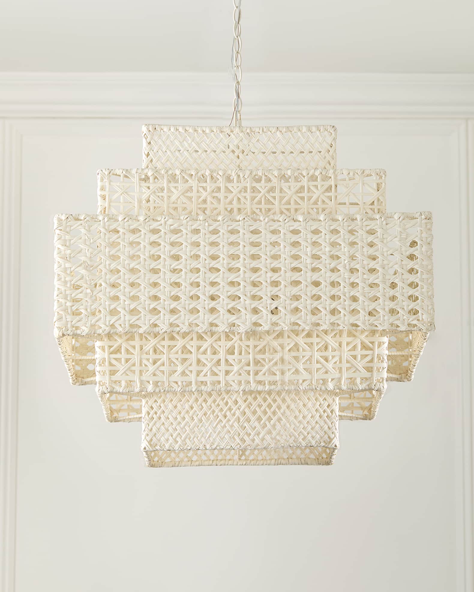 Neiman Marcus Wicker 28.5" 2-Light Chandelier